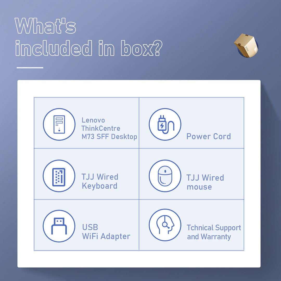 Renewed Lenovo M73 SFF Business Desktop Computer - Intel Quad Core i5-4570, 16GB RAM, 512GB SSD, WiFi, Win 10 Pro (Includes Keyboard & Mouse) | Perfect for Office Work, Home Computing & Small Business Use