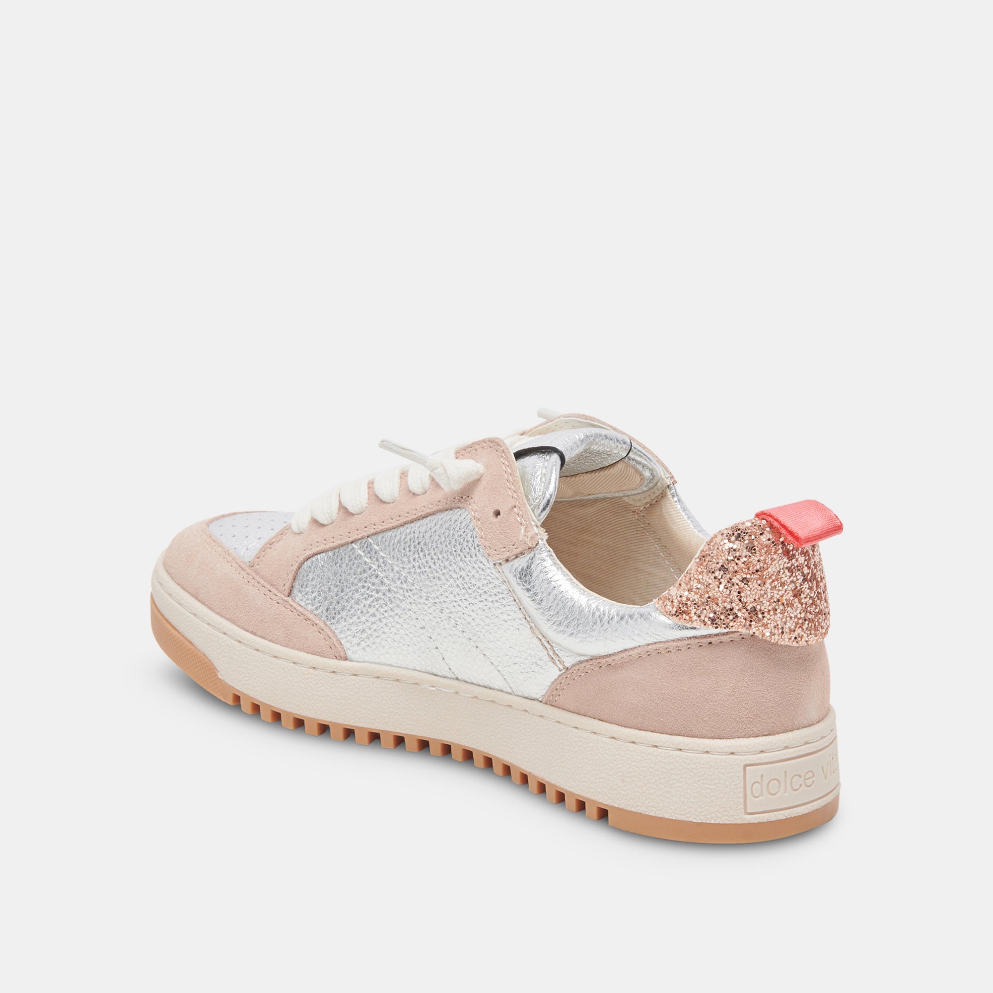 CALIL Women's Blush Multi Metallic Leather Sneakers - Stylish & Comfortable for Casual Wear, Work & Travel