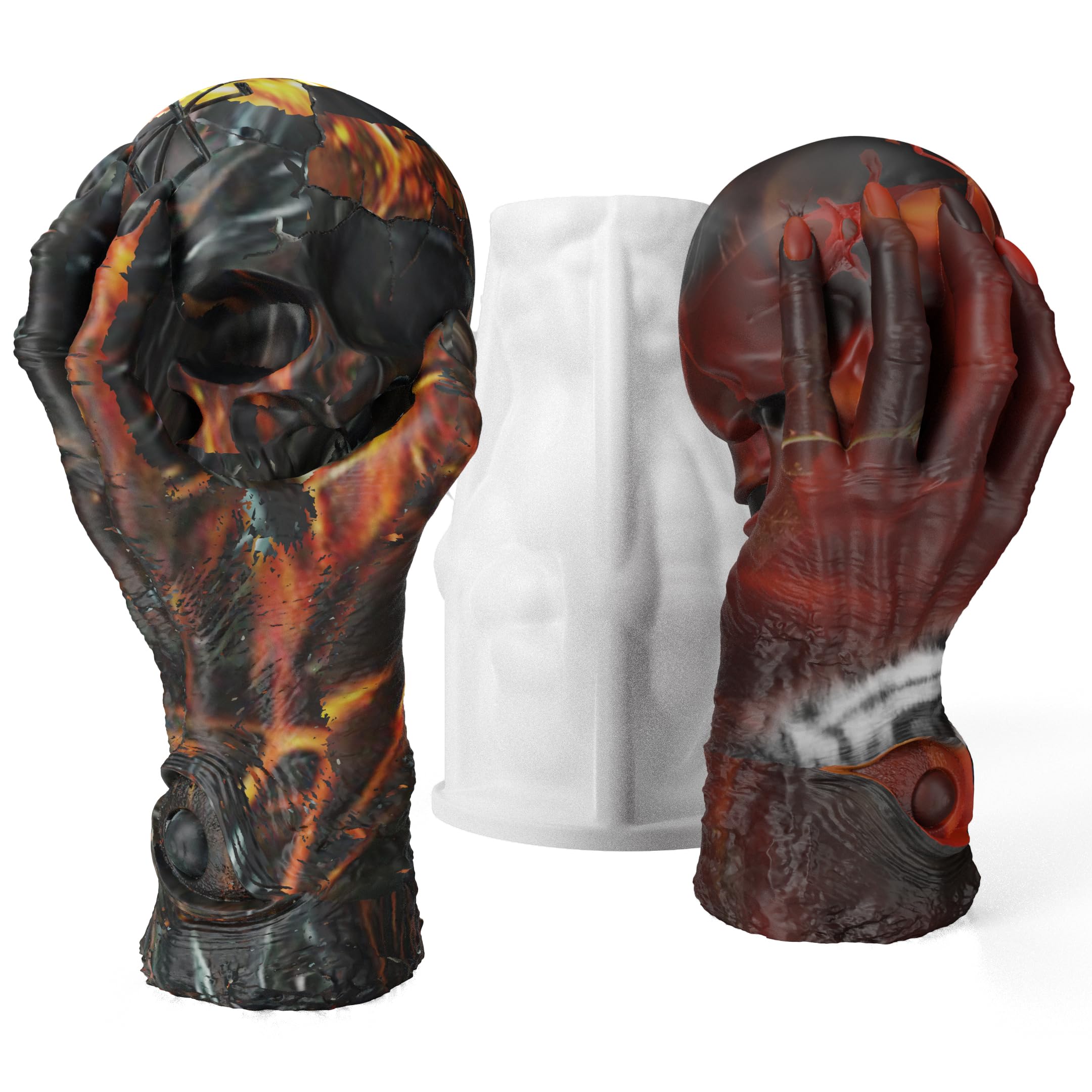 Skull & Ghost Silicone Molds for Resin Casting & Candle Making - Tree, Hand, Animal Shape DIY Craft Molds - Perfect for Halloween Decor, Home Decoration & Gift Making