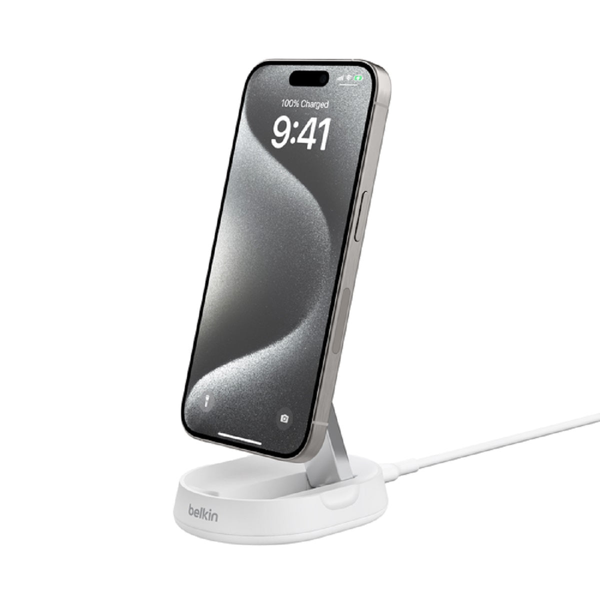 Belkin BoostCharge Pro Qi2 15W Foldable Magnetic Wireless Charging Stand - Fast Charging for iPhone 15/14/13, Samsung Galaxy S23/S22 - Perfect for Home, Office & Nightstand Use