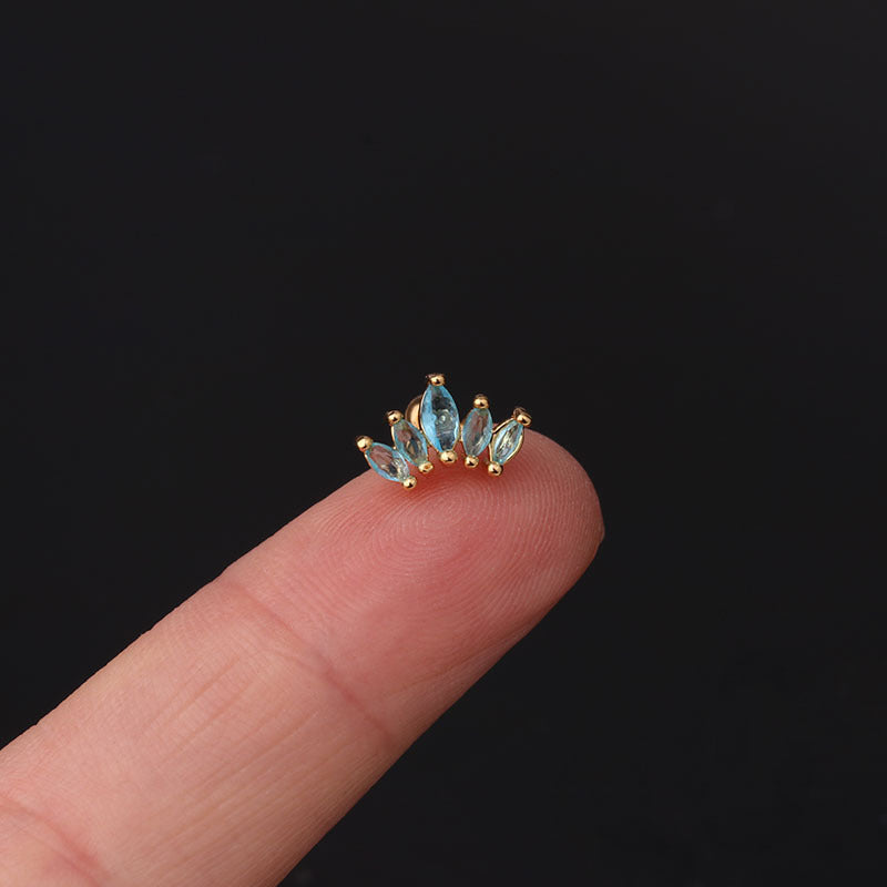 20G Cartilage Tiny Stud Earrings - Opal Stud Earrings for Women | Perfect for Daily Wear, Parties & Gifts | HSPJ287