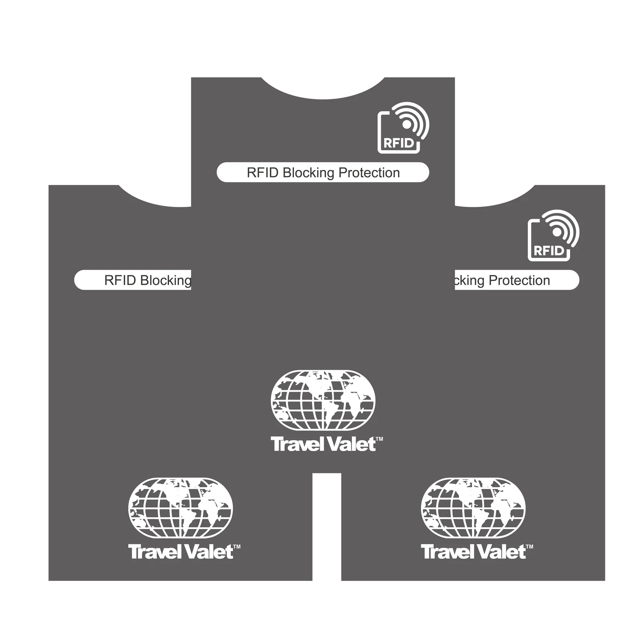 Voltage Valet RFID Blocking Card Sleeves (3 Pack) - Grey TTB 301A - Protect Credit Cards from Digital Theft | Perfect for Travel, Wallet & Everyday Use