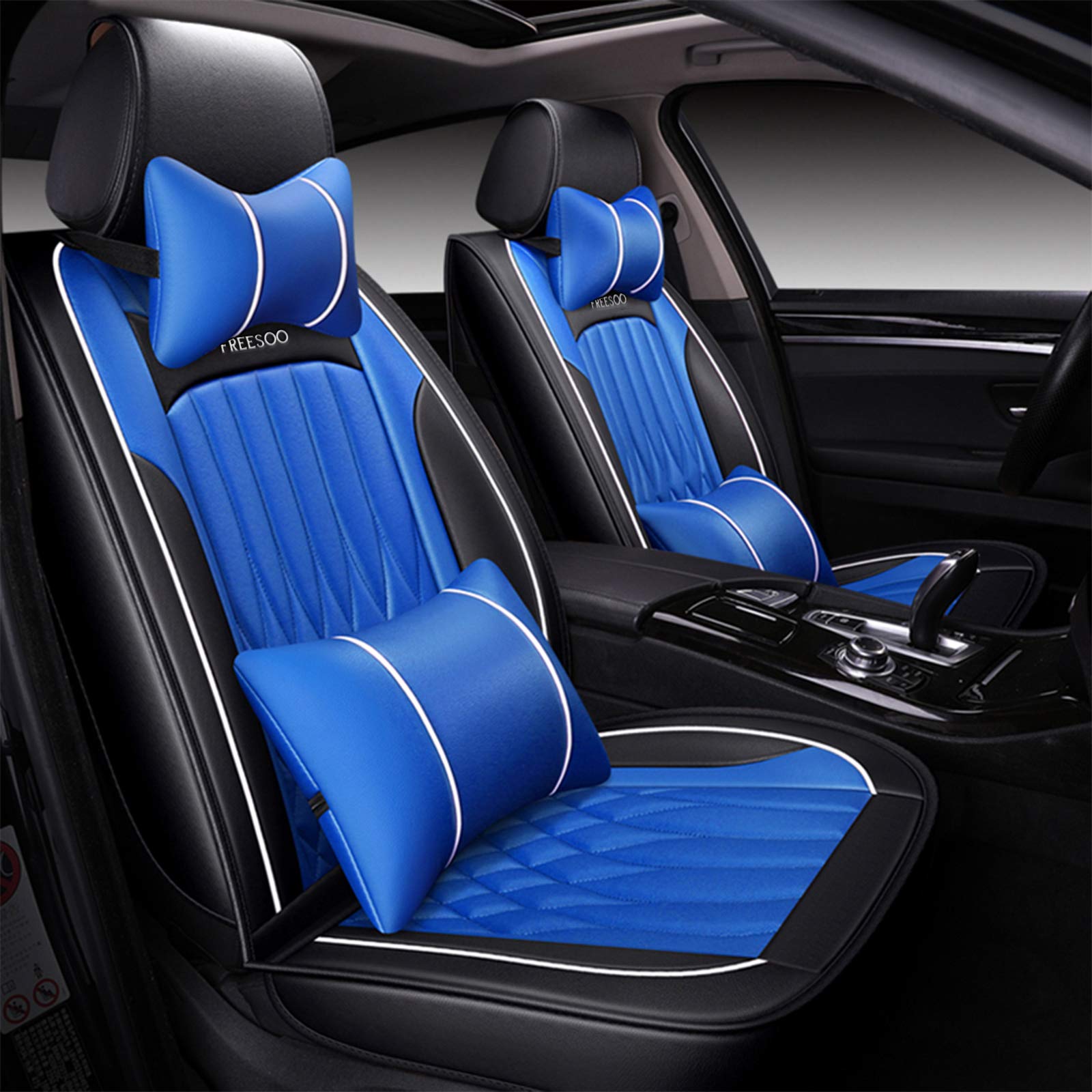 Premium Universal Leather Car Seat Covers A2 - Full Set for Cars, SUVs & Trucks - Easy Installation & Custom Fit - Luxury Protection for Drivers & Passengers - Perfect for Commuting, Road Trips & Family Travel