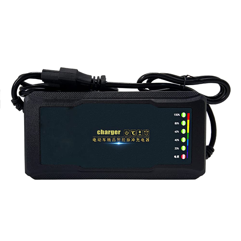 60V 20Ah Electric Bike & Scooter Charger with Short Circuit Protection - Universal T Port Plug for Lead Acid Batteries | Perfect for Commuting, Outdoor Adventures & Urban Transportation
