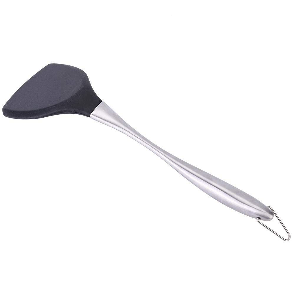 Premium Stainless Steel Spatula with Long Handle - Heat-Resistant Silicone Turner for Non-Stick Pans - Perfect for Flipping Pancakes, Burgers & Eggs - Ideal for Home Kitchen & Professional Cooking