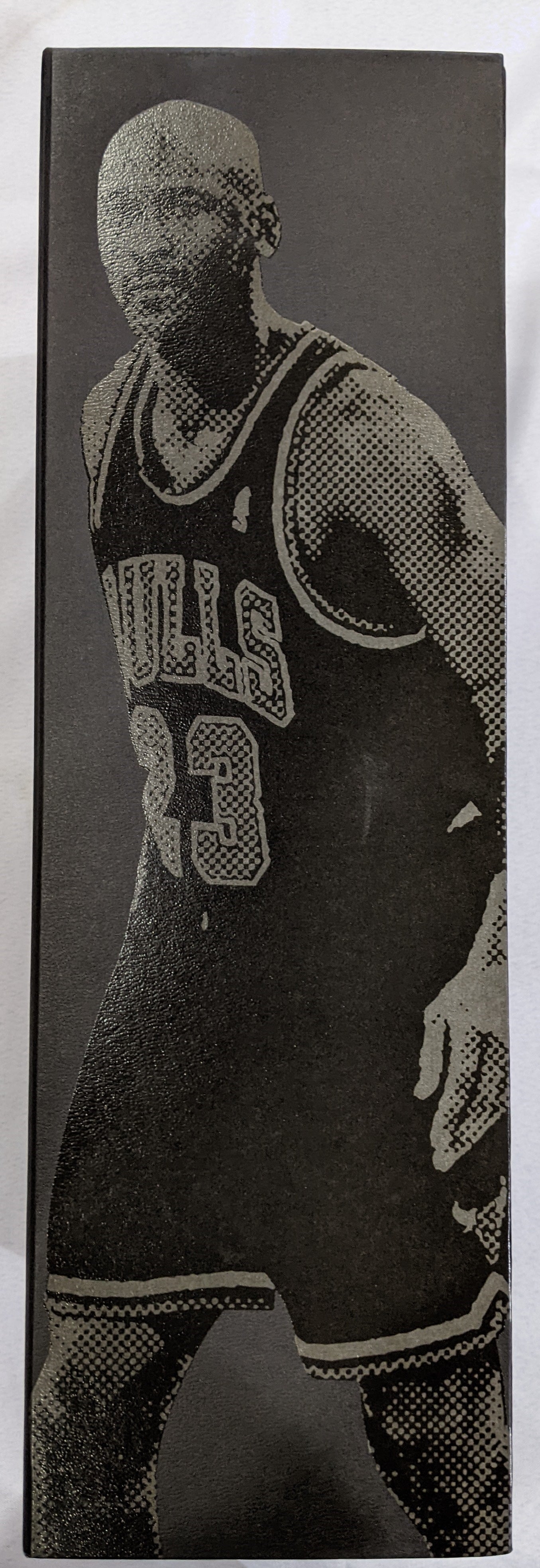 Enterbay Real Masterpieces 1/6 Scale NBA Chicago Bulls Michael Jordan Series 2 - The Last Shot Black Jersey Edition Collectible Action Figure (Open Box) - Perfect for Basketball Fans, Sports Memorabilia Collectors, and Home Office Display