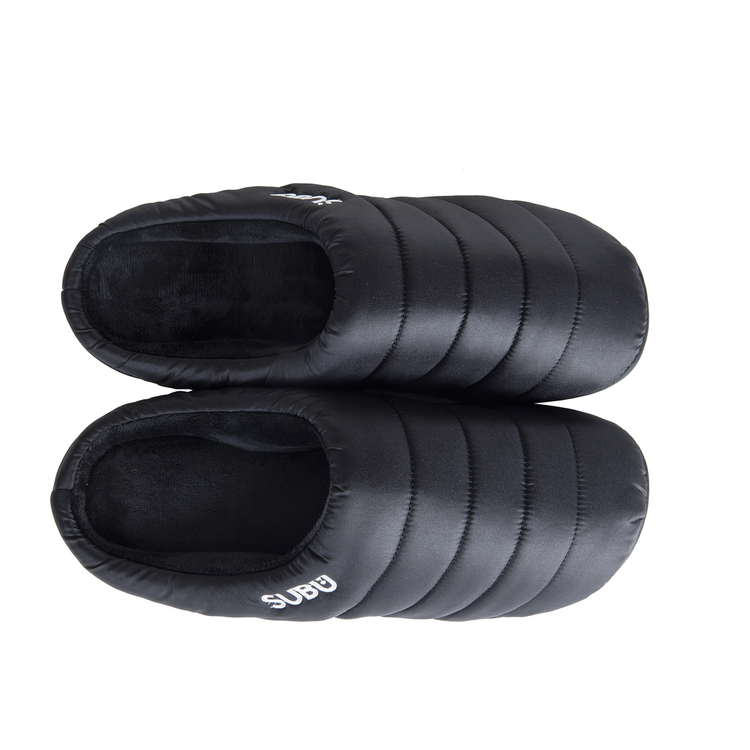 SUBU Tokyo Cozy Winter Slippers for Women & Men - Soft Indoor House Shoes with Non-Slip Sole - Perfect for Home, Office, and Cold Weather Comfort (Black)