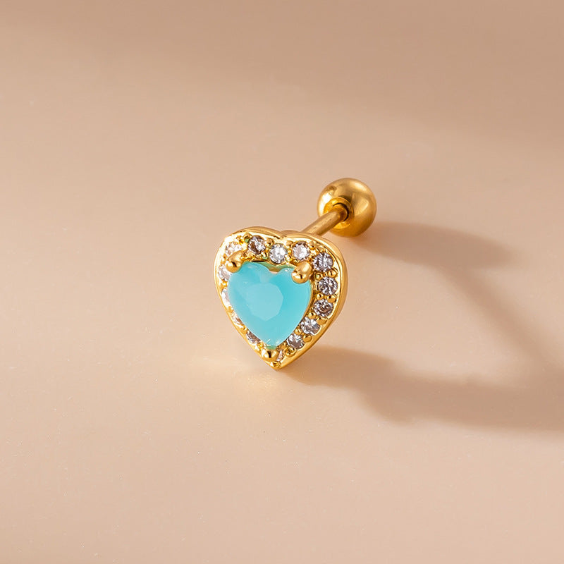 20G Heart-Shaped Hypoallergenic Stainless Steel Tragus & Conch Piercing Studs | Cartilage Earrings for Sensitive Ears | Perfect for Daily Wear & Special Occasions