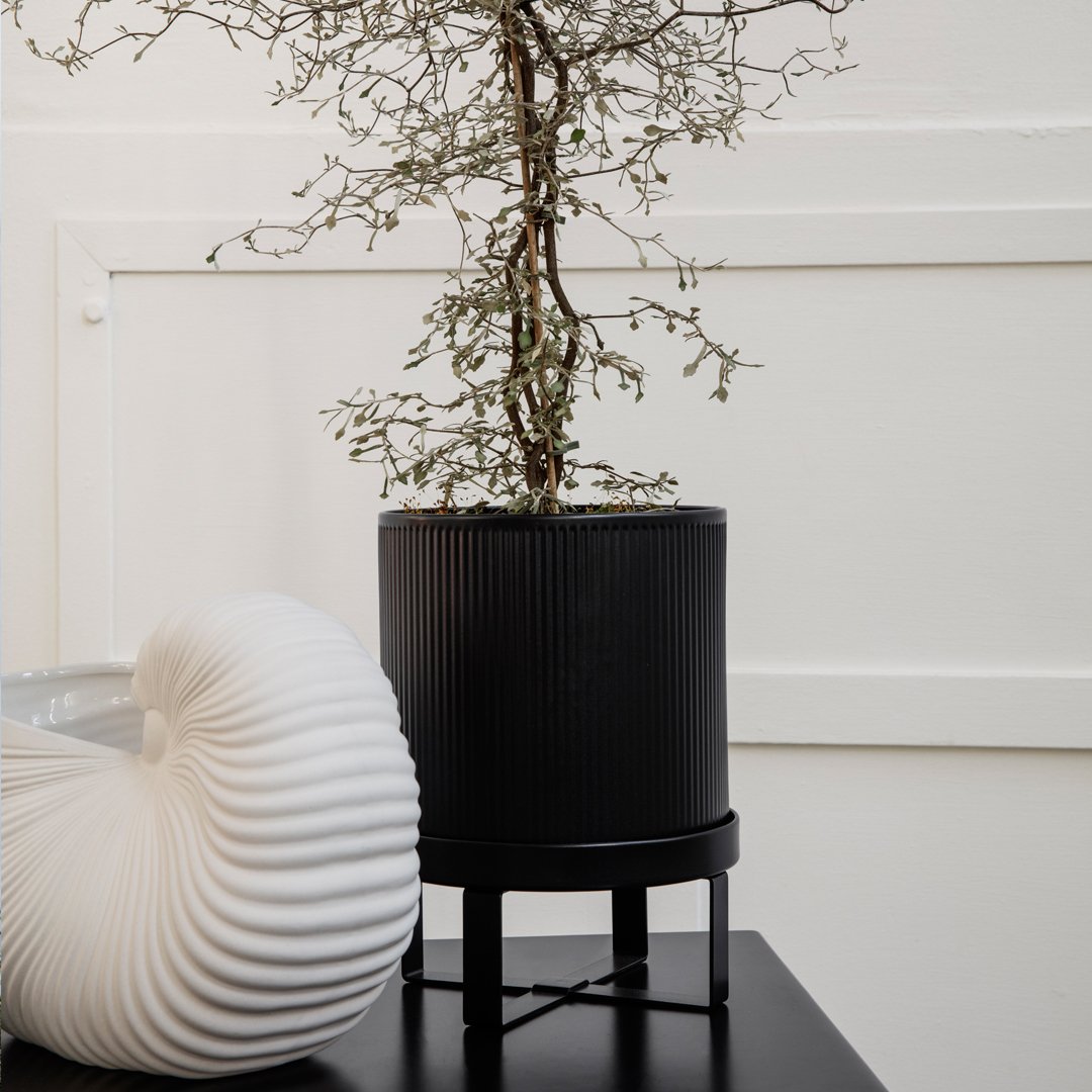 Ferm Living Bao Planter - Modern Ceramic Flower Pot for Indoor Plants, Succulents & Home Decor | Perfect for Living Room, Bedroom & Office Desk Decorations