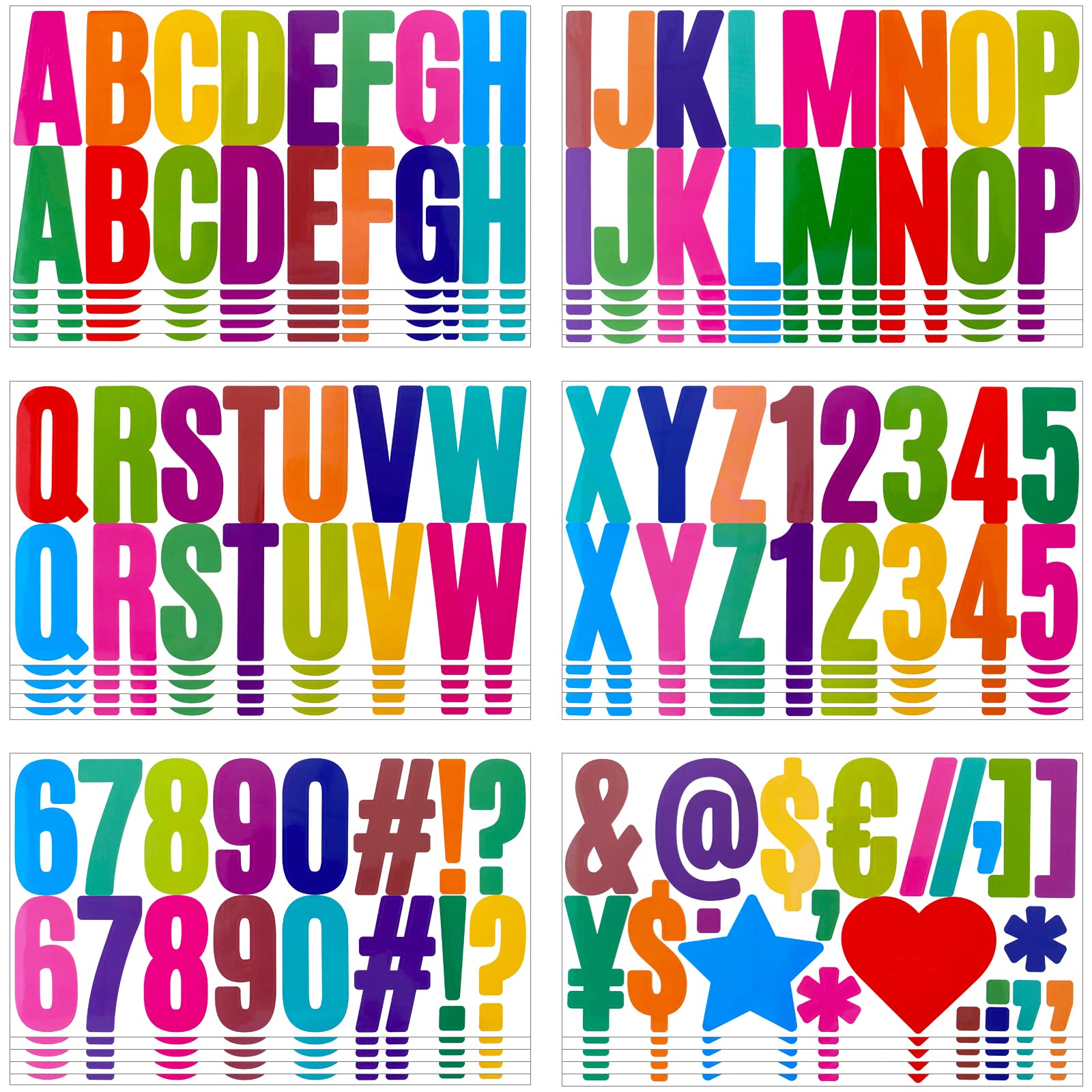 Bemeol 500-Piece Large Alphabet Letter Stickers (2.5 Inch) - Self-Adhesive Bulletin Board Letters for Mailbox, Door, Classroom & Home Decor - Perfect for DIY Projects, School Activities, and Wall Organization