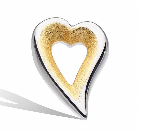 Desire Love Story Gold Heart Stud Earrings for Women - Romantic Valentine's Day Gift, Anniversary Jewelry for Her - Perfect for Date Nights, Weddings & Special Occasions