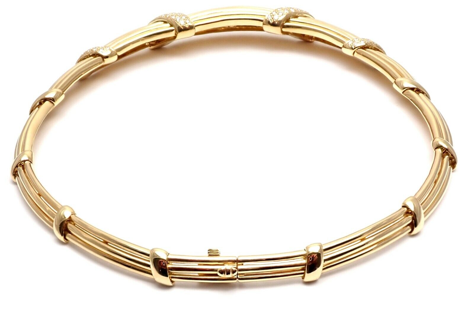 Authentic Van Cleef & Arpels 18K Yellow Gold Diamond Choker Necklace | Vintage Luxury Jewelry for Women | Perfect for Weddings, Anniversaries & Special Occasions