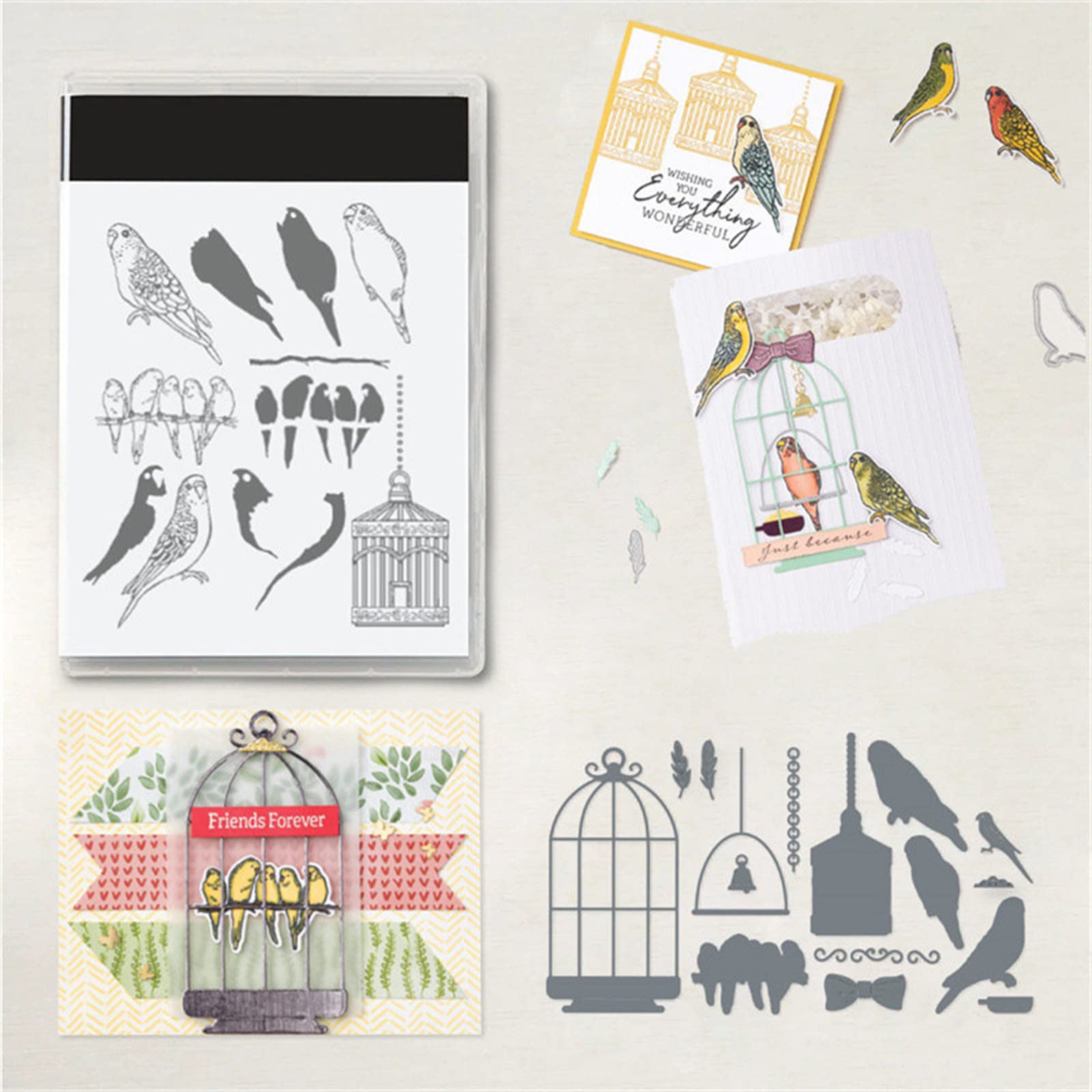 Premium Clear Stamps & Dies for Card Making - DIY Scrapbooking Arts & Crafts Supplies - Perfect for Handmade Greeting Cards, Gift Tags & Home Decor Projects