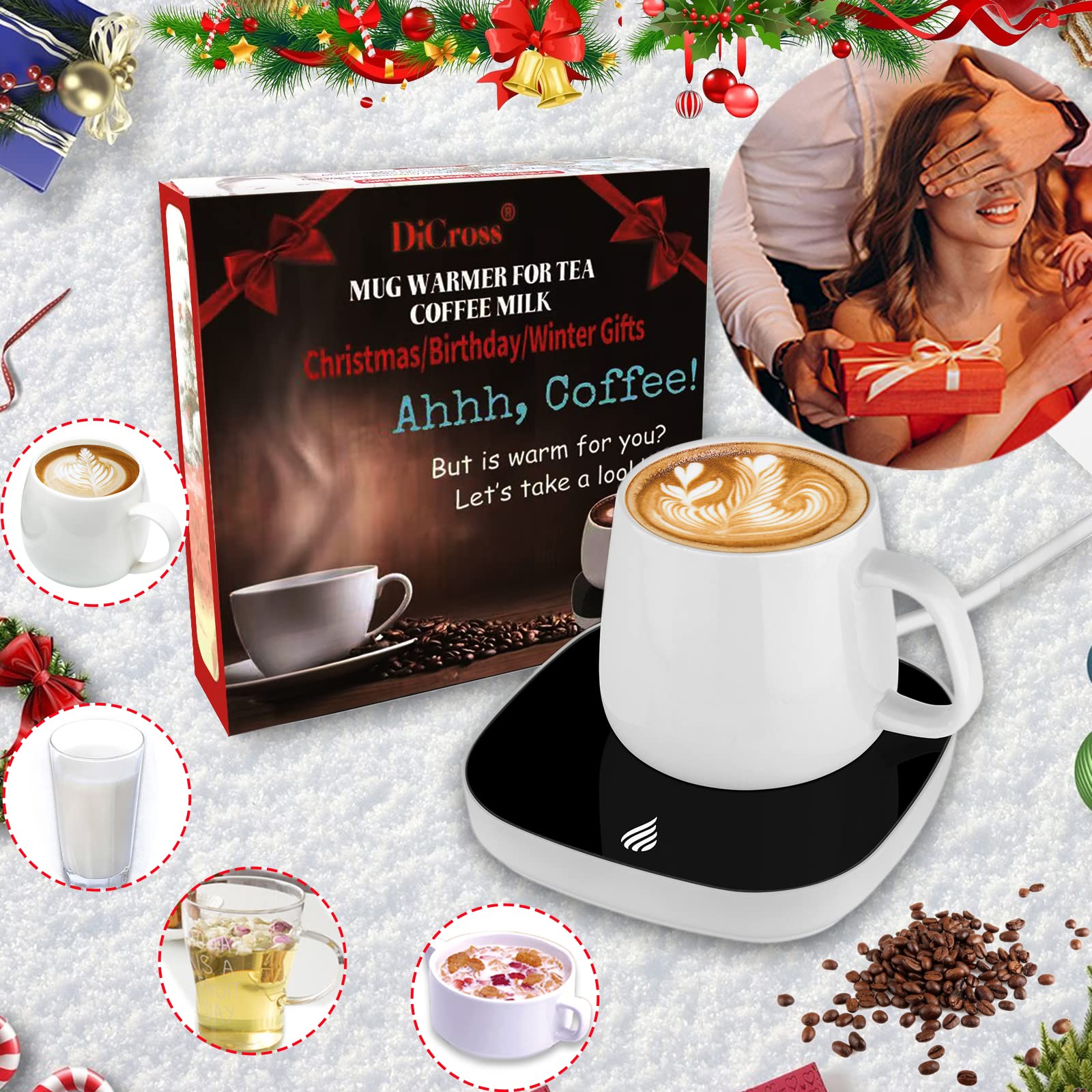 Auto Shut Off Coffee Mug Warmer for Desk - Office & Home Use