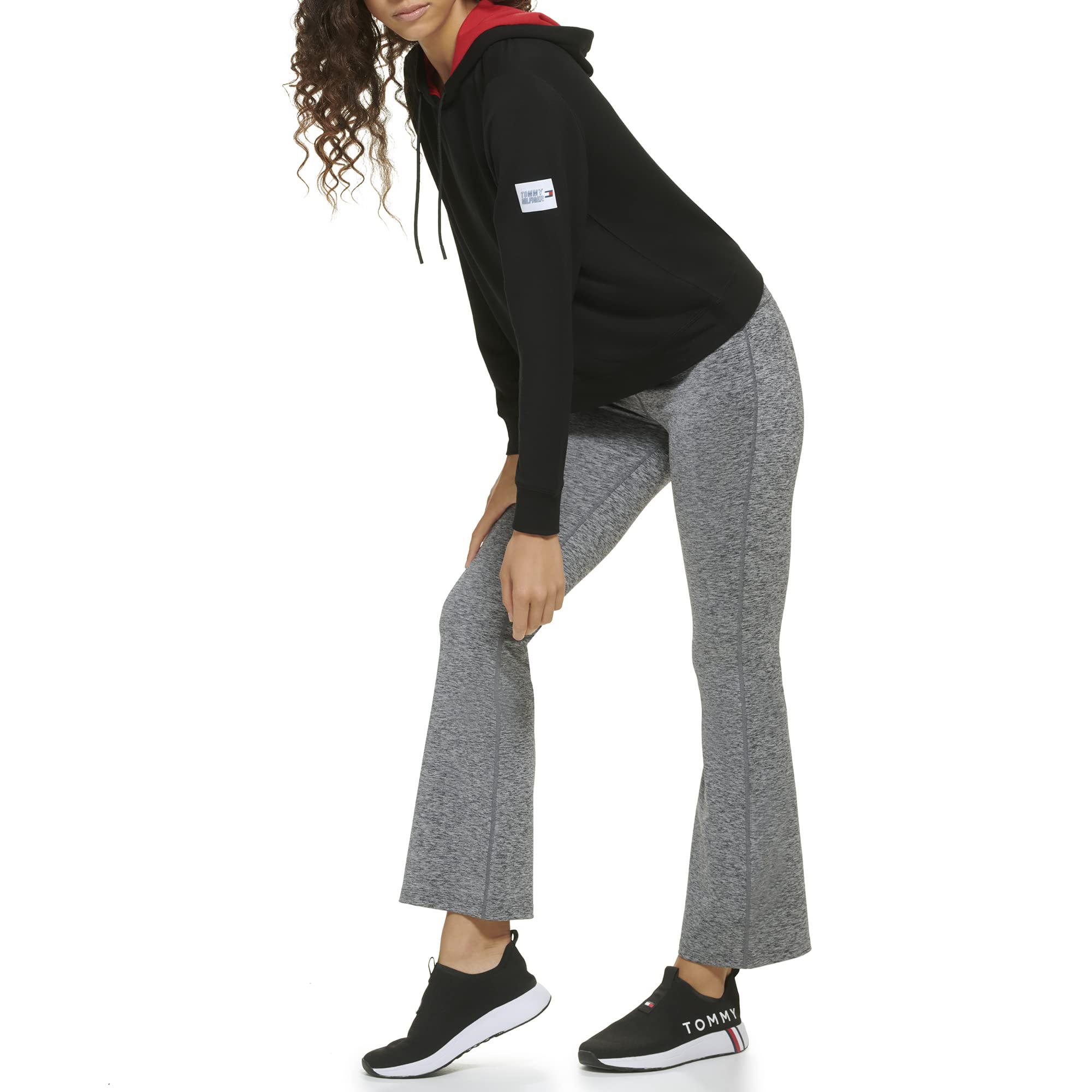 Tommy Hilfiger Women's Long Sleeve Workout Hoodie - Lightweight Fleece Pullover for Yoga, Running & Gym - Comfortable Athletic Sweatshirt for Women's Fitness & Casual Wear