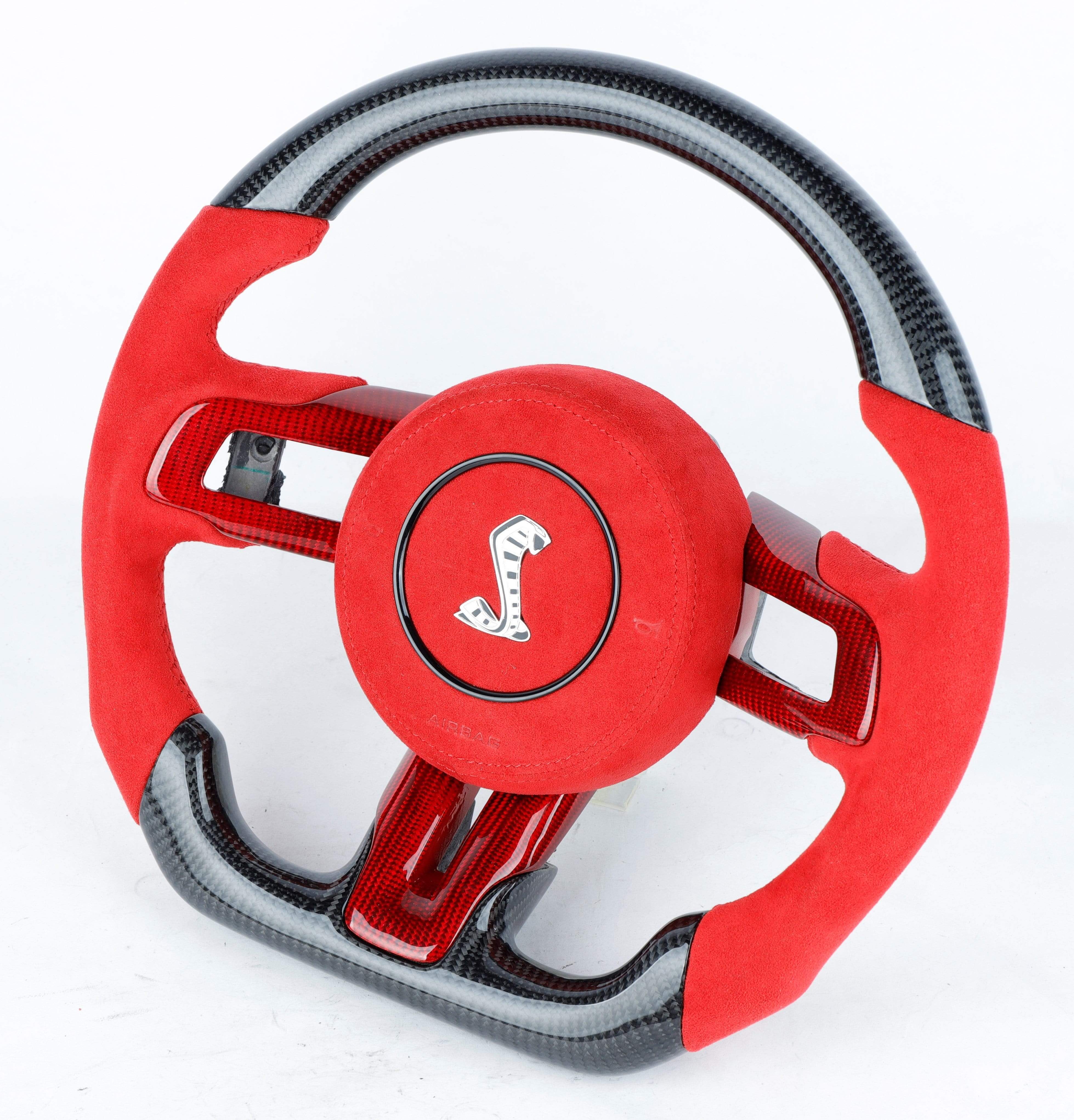 2015-2024 Ford Mustang & Shelby GT350 GT500 Custom Carbon Fiber Steering Wheel - Upgrade for Racing & Street Performance - Perfect for Track Days & Car Shows