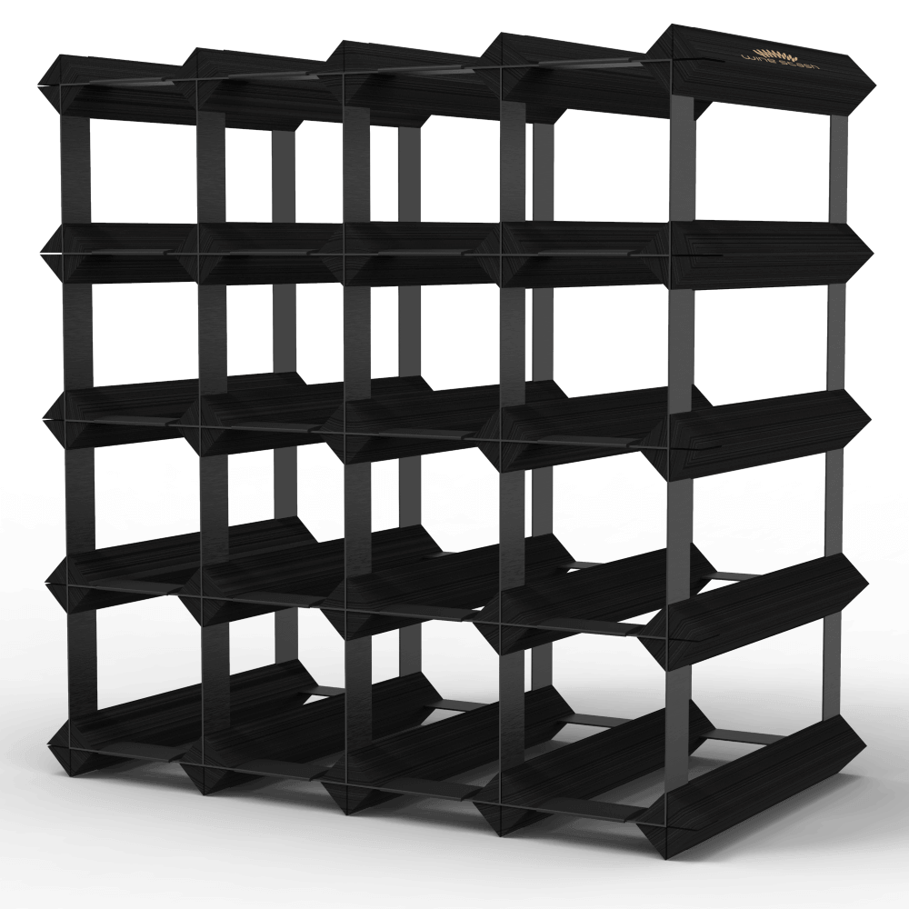 20 Bottle Solid Wood Wine Rack - Premium Oak Wine Storage for Kitchen, Dining Room & Home Bar - Space Saving Wine Bottle Organizer for Red, White & Sparkling Wines