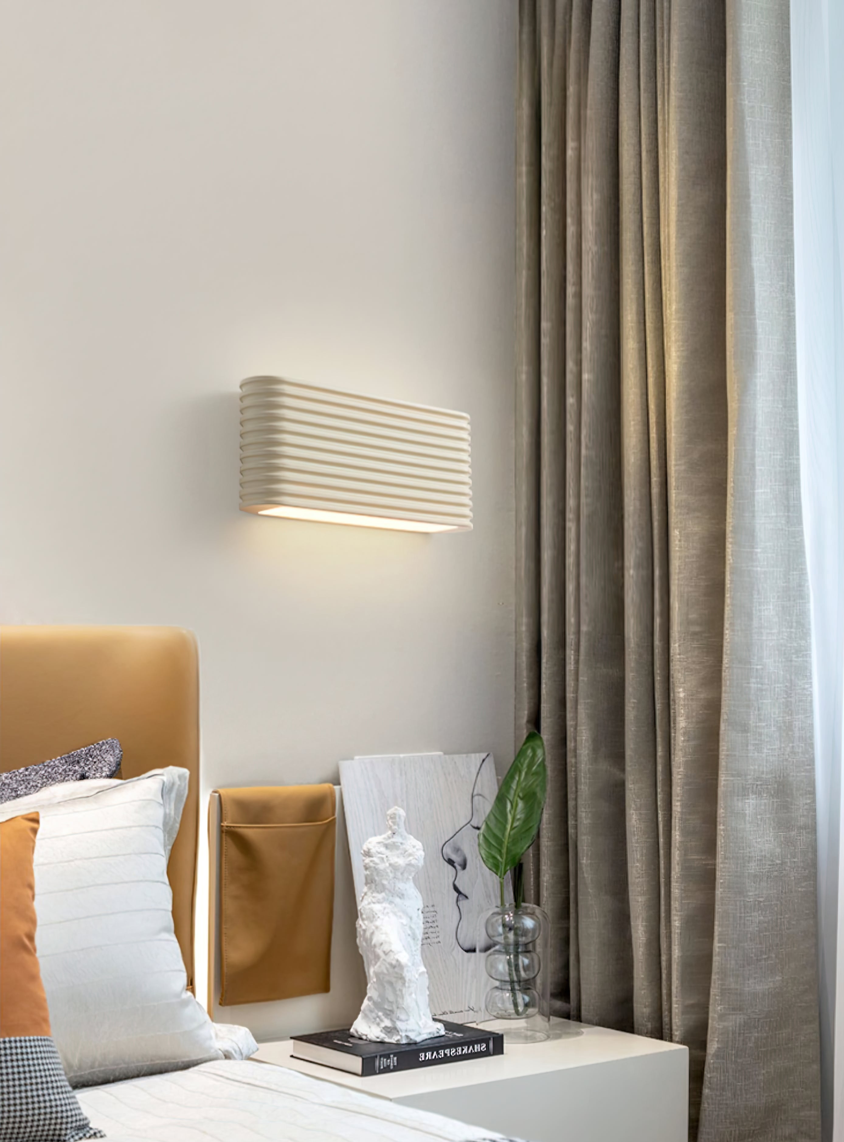 Modern Dresscode Wall Sconce Light Fixture - Plug-in or Hardwired Indoor/Outdoor Wall Lighting for Living Room, Bedroom, Patio & Hallway