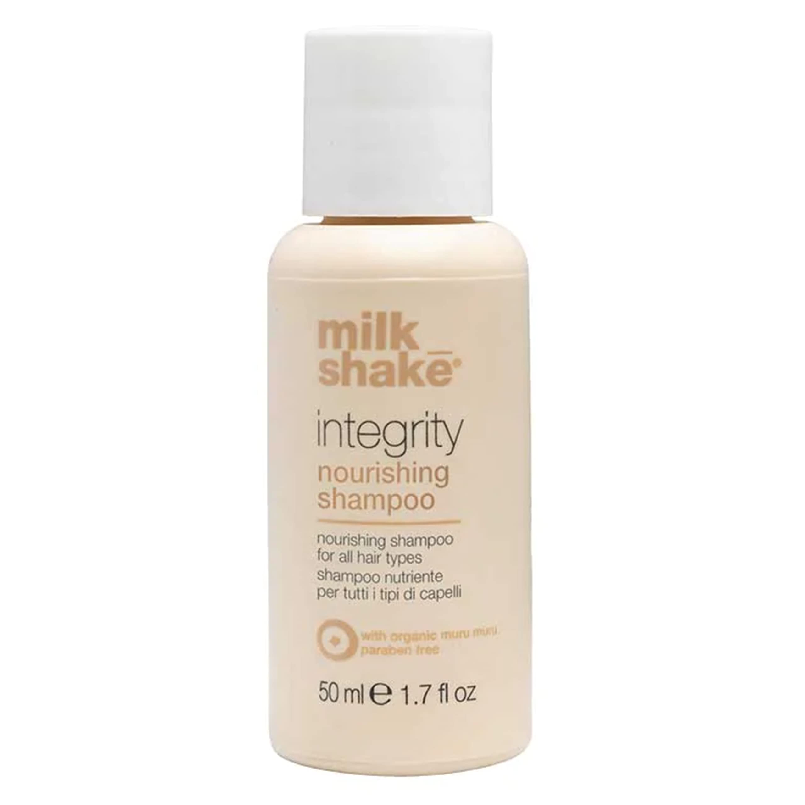 Milk Shake Integrity Nourishing Shampoo - Anti-Frizz Shampoo with Murumuru Butter - Paraben & Sulfate Free for Dry, Damaged Hair - 1.7 Fl Oz - Perfect for Salon-Quality Hair Care at Home