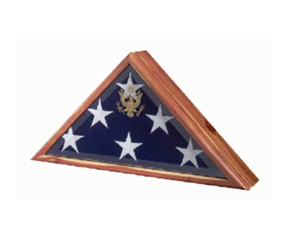 Premium Burial Flag Frame & Display Case - Honoring Military Service with Dignity | Perfect for Memorials, Funerals & Home Tribute Displays