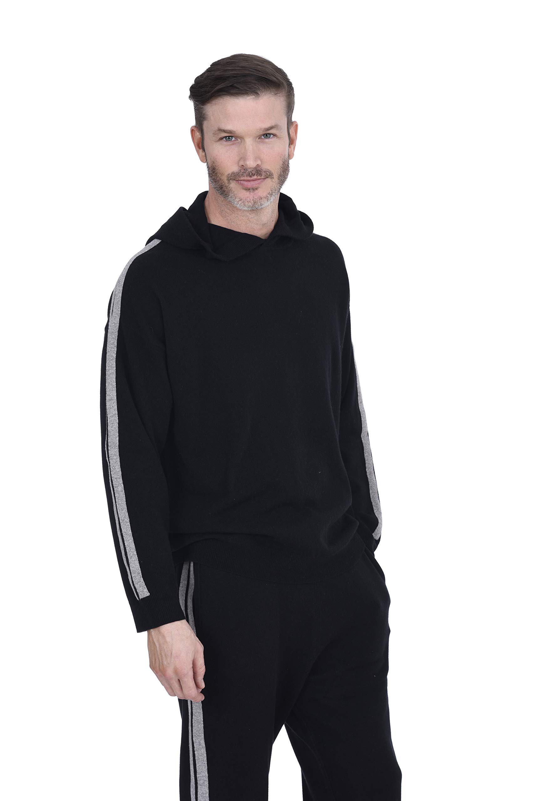 Premium 100% Cashmere Men's Knitted Lounge Pants - Soft & Warm Wool Joggers with Pockets for Relaxing at Home, Sleeping & Winter Comfort