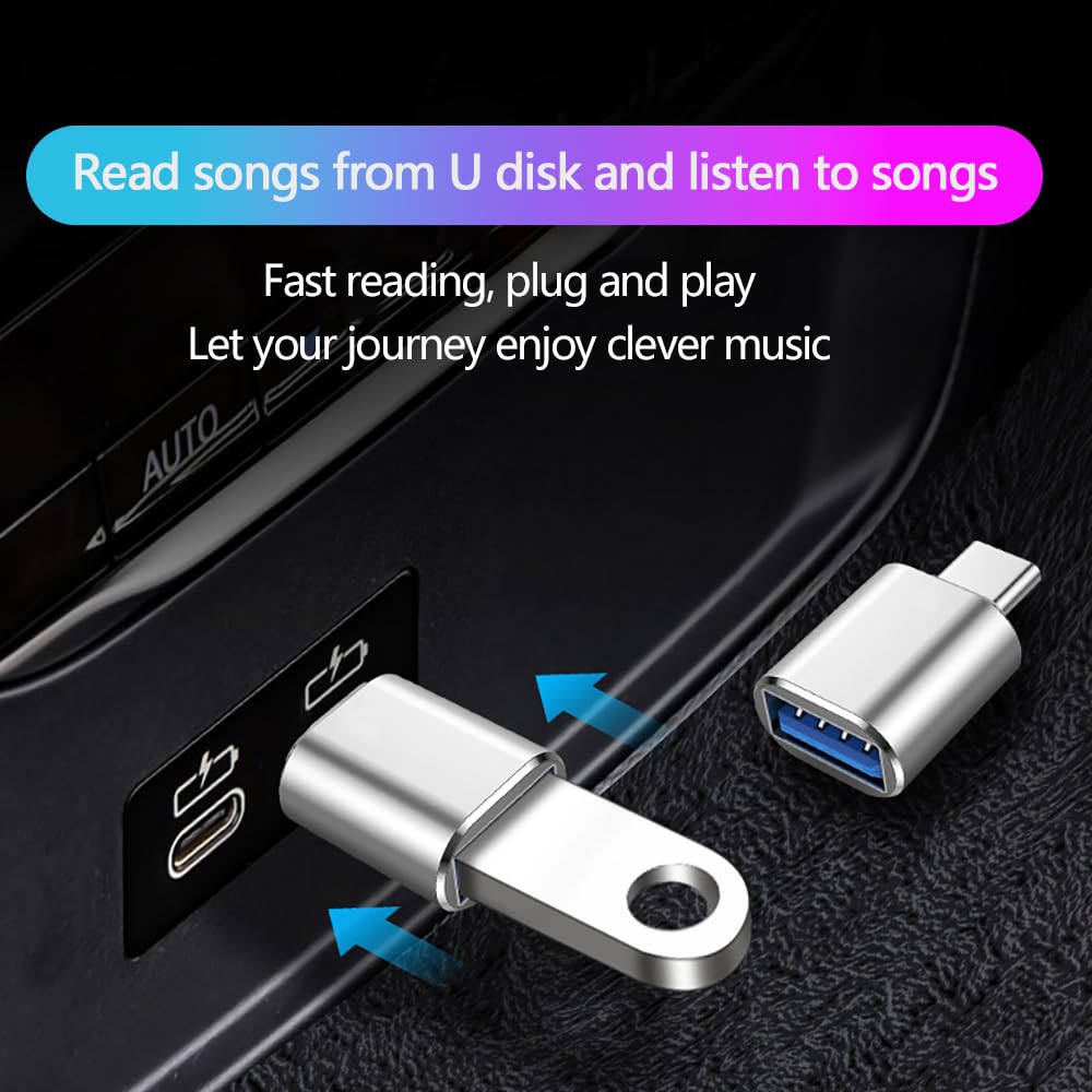 4-Pack USB C to USB Adapter, USB Type C to USB 3.0 Converter for MacBook Pro 2021/Air 2020, Galaxy S9/S8, Dell XPS - Thunderbolt 4/3 Compatible (2 Black & 2 Silver) - Perfect for Data Transfer, Charging & Connecting Peripherals