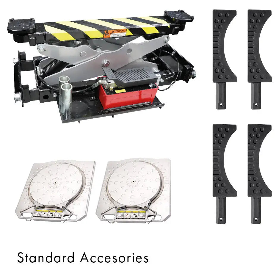 Hofmann 15K 4 Post Car Alignment Lift with ALI Certification - Includes 2 Rolling Jacks & Turntables - Perfect for Auto Repair Shops, Tire Centers, and Vehicle Maintenance Facilities