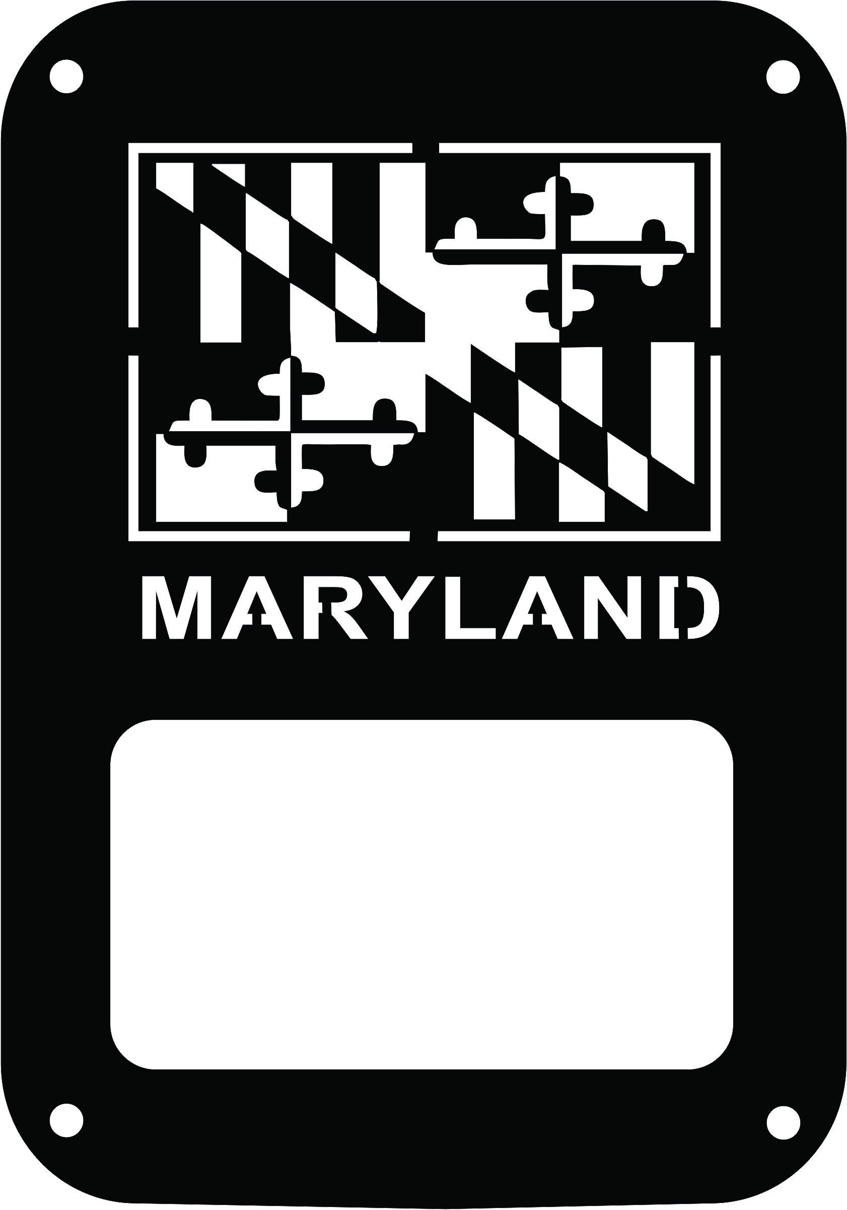 Black Tail Lamp Light Covers for Jeep JK Wrangler (2007-2018) - State of Maryland Edition - Set of 2 - Waterproof & Durable - Perfect for Off-Roading & Night Driving