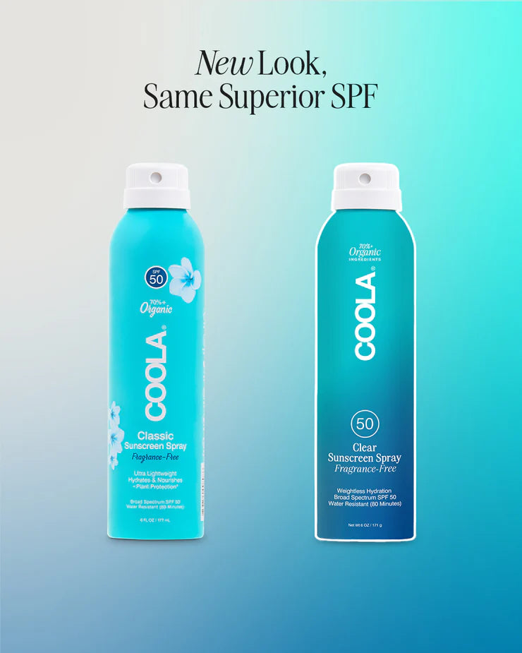 SPF 50 Clear Sunscreen Spray for Face & Body - Fragrance Free, Non-Greasy, Water Resistant - Perfect for Beach, Swimming & Outdoor Activities