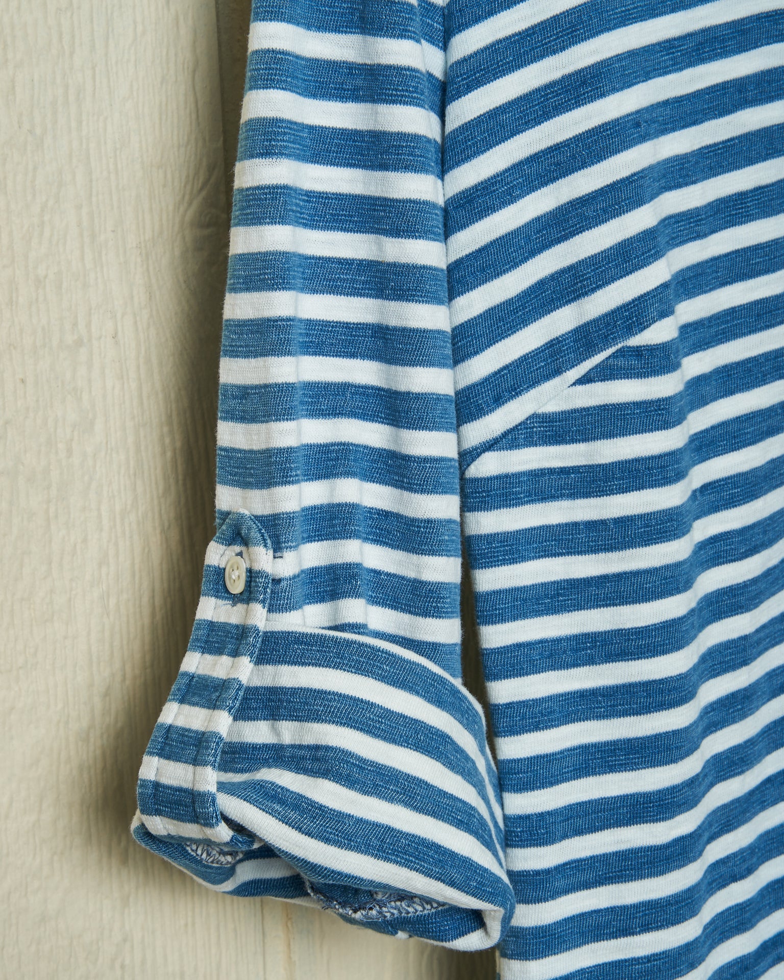 Avalon Indigo Knit Top - Blue & White Striped Women's Casual Shirt for Everyday Wear & Layering