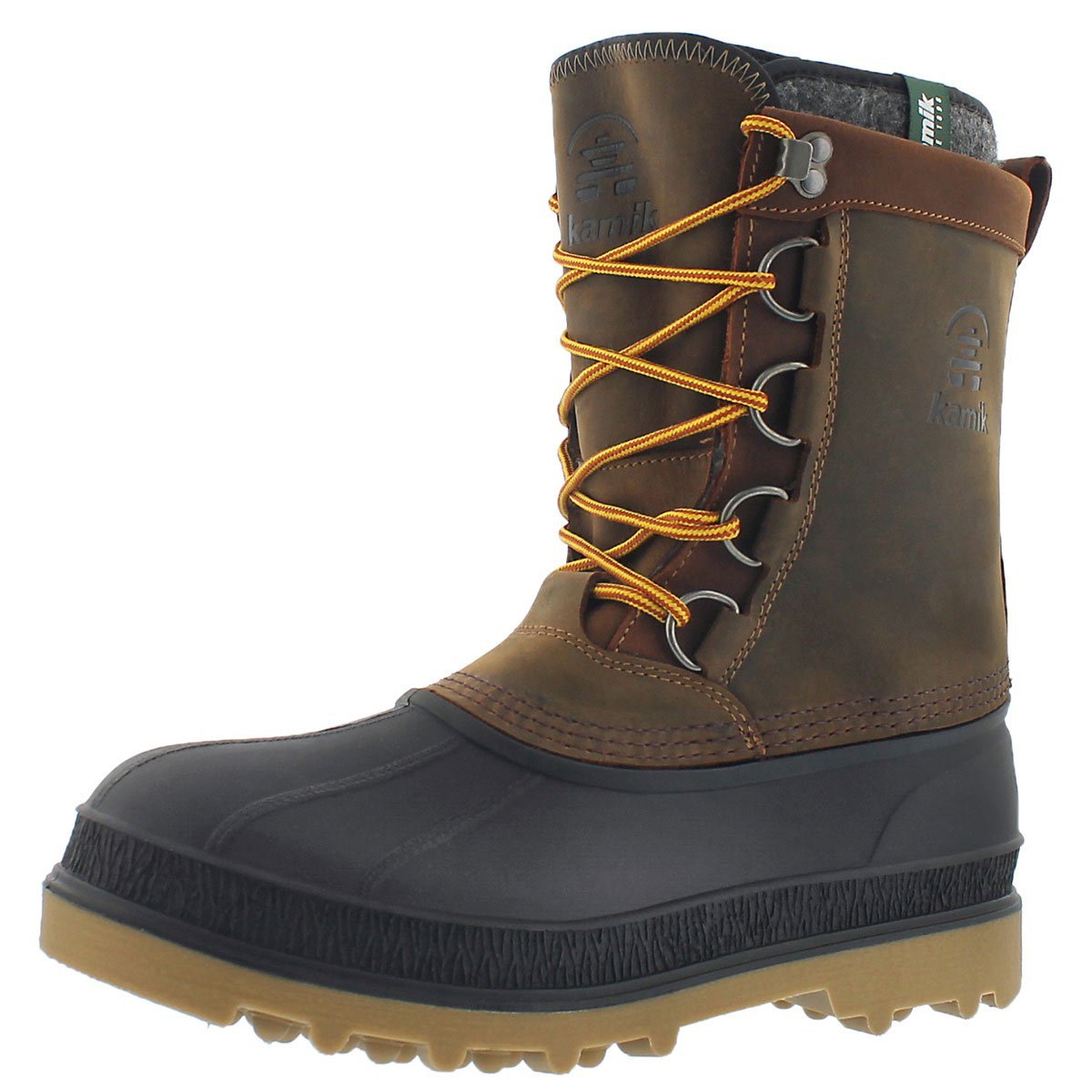 Kamik Men's William Waterproof Snow Boots - Winter Hiking & Outdoor Cold Weather Boots for Men - Perfect for Snowshoeing, Ice Fishing & Winter Adventures
