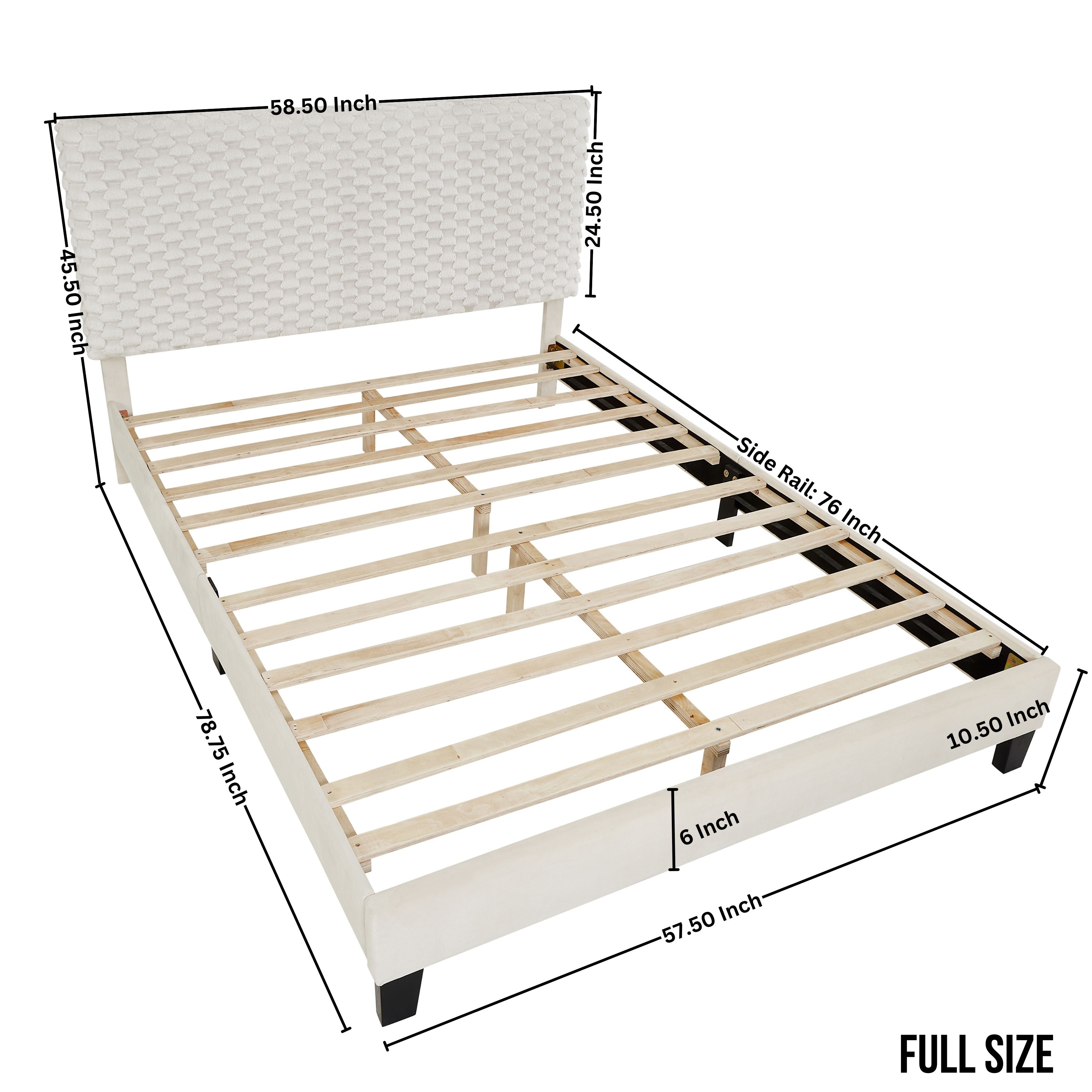 Roundhill Furniture Findlay 3-Piece Upholstered Bedroom Set - Queen Size Plush Fabric Bed with Matching Nightstand | Modern Bed Frame & Storage Drawers for Master Bedroom, Guest Room, or Apartment