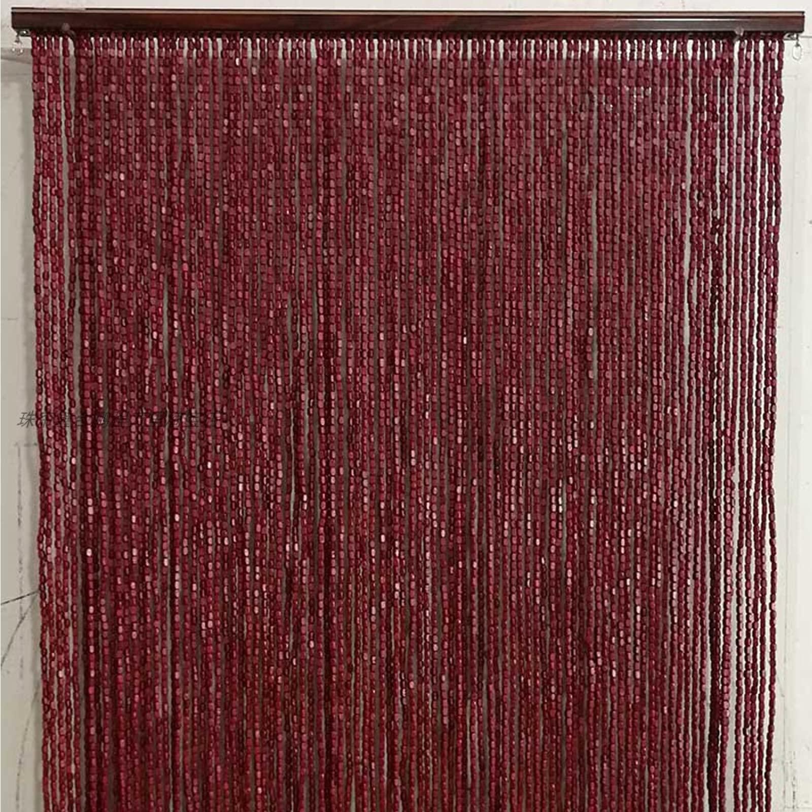 Wooden Bamboo Beaded Curtains for Doorways & Room Dividers - Boho Privacy String Curtains for Closet, Bedroom, Hallway - Perfect for Interior Decor, Wedding & Party Hanging Decorations