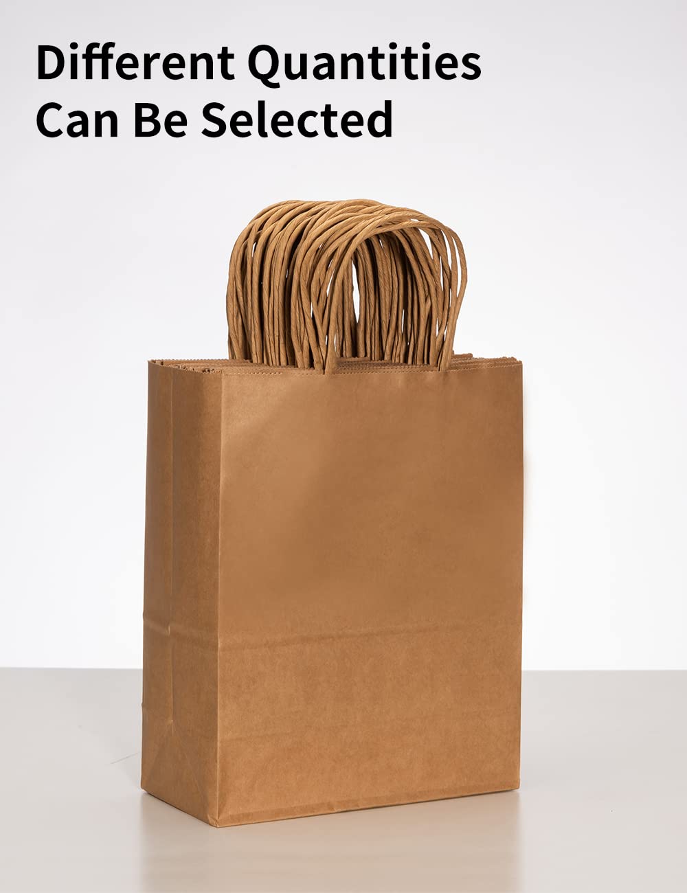 RACETOP 100Pcs Small Brown Kraft Paper Bags with Handles - 5.9