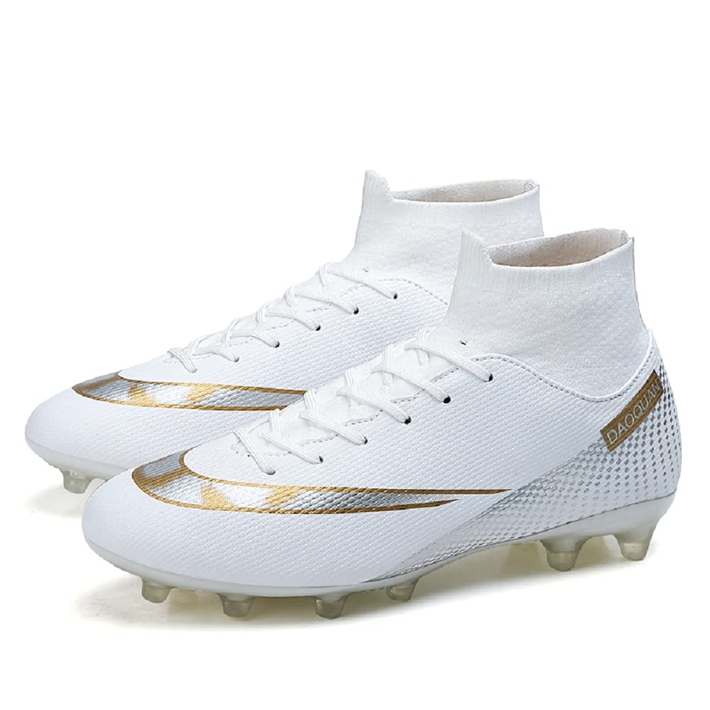 WANMEIL Men's Soccer Cleats - Youth Football Shoes with Spikes for Competition & Training | Lightweight Athletic Shoes for Running, Walking | Indoor & Outdoor Sports Footwear | Perfect for Soccer Matches, Practice Sessions and Casual Wear