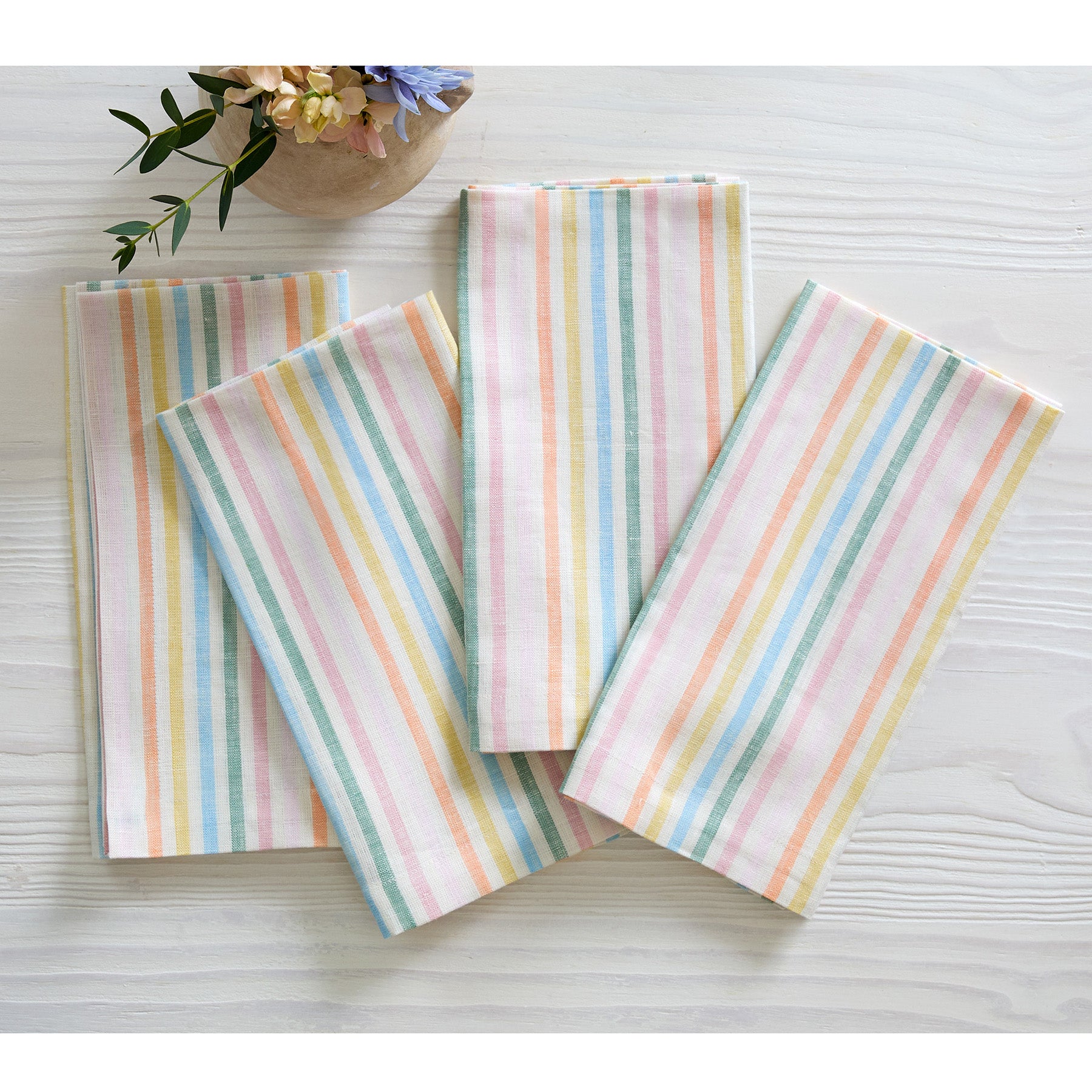 Premium Julia Napkins Set of 4 - 100% Cotton Decorative Dinner Napkins for Formal Dining, Parties & Special Occasions