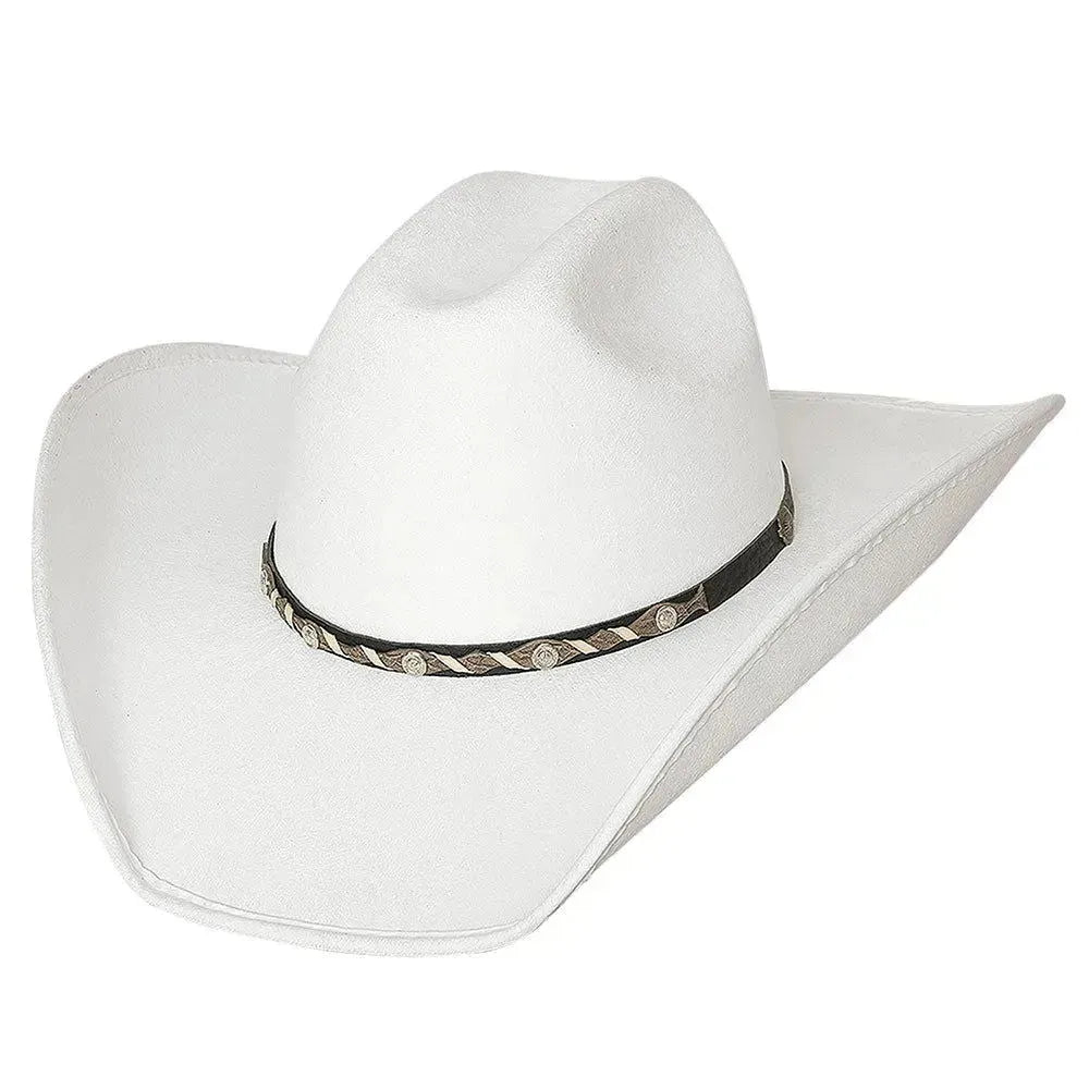 Bullhide Cattle Town Vegan Wool Felt Cowboy Hat for Men & Women - Western Style Rancher Hat for Outdoor Rodeo, Horseback Riding & Country Fashion
