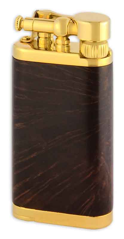 IM Corona Old Boy Chestnut Briar Gold Plated Pipe Lighter - Premium Windproof Butane Lighter for Tobacco Pipes & Cigars - Perfect Gift for Pipe Smokers & Collectors