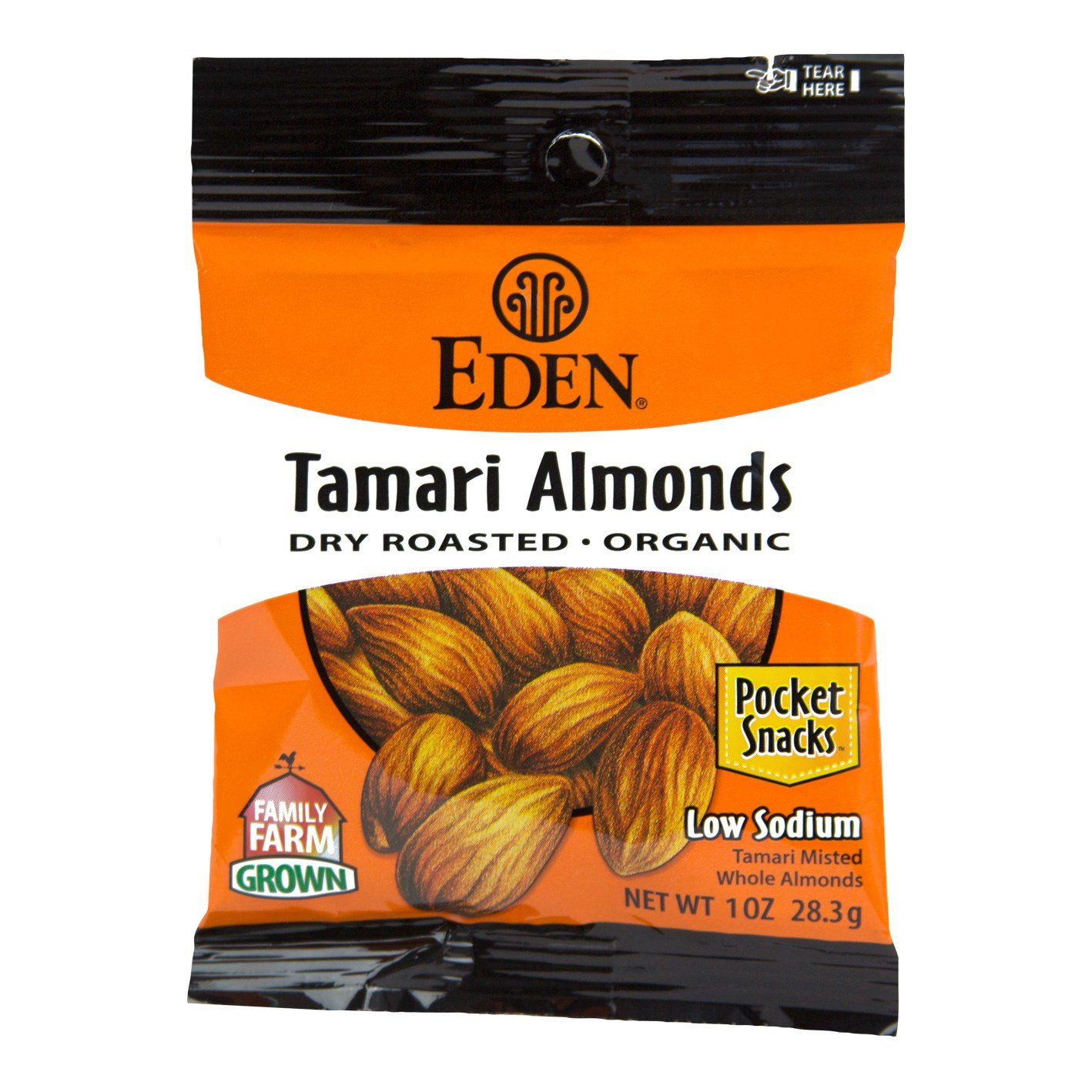 Organic Dry Roasted Tamari Almonds - 1 Ounce (Pack of 12) | Gluten-Free Vegan Protein Snack | Perfect for On-the-Go, Hiking & Office Work Breaks