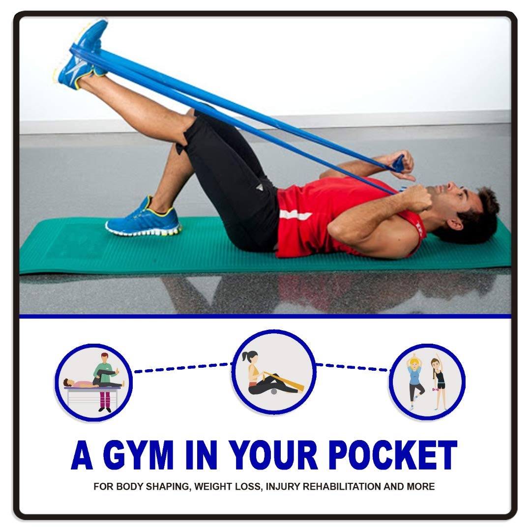 Premium 5-Piece Resistance Band Set for Home Workouts - Strength Training Equipment for Women & Men with Multiple Resistance Levels | Perfect for Yoga, Pilates, Physical Therapy & Gym Fitness Routines