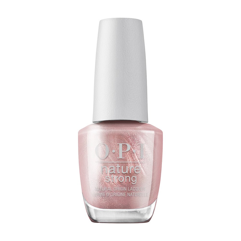 OPI Nature Strong Nail Polish - Intentions Are Rose Gold, 15ml Long-Lasting Vegan Formula for Natural Nails - Perfect for Manicures, Pedicures & Special Occasions