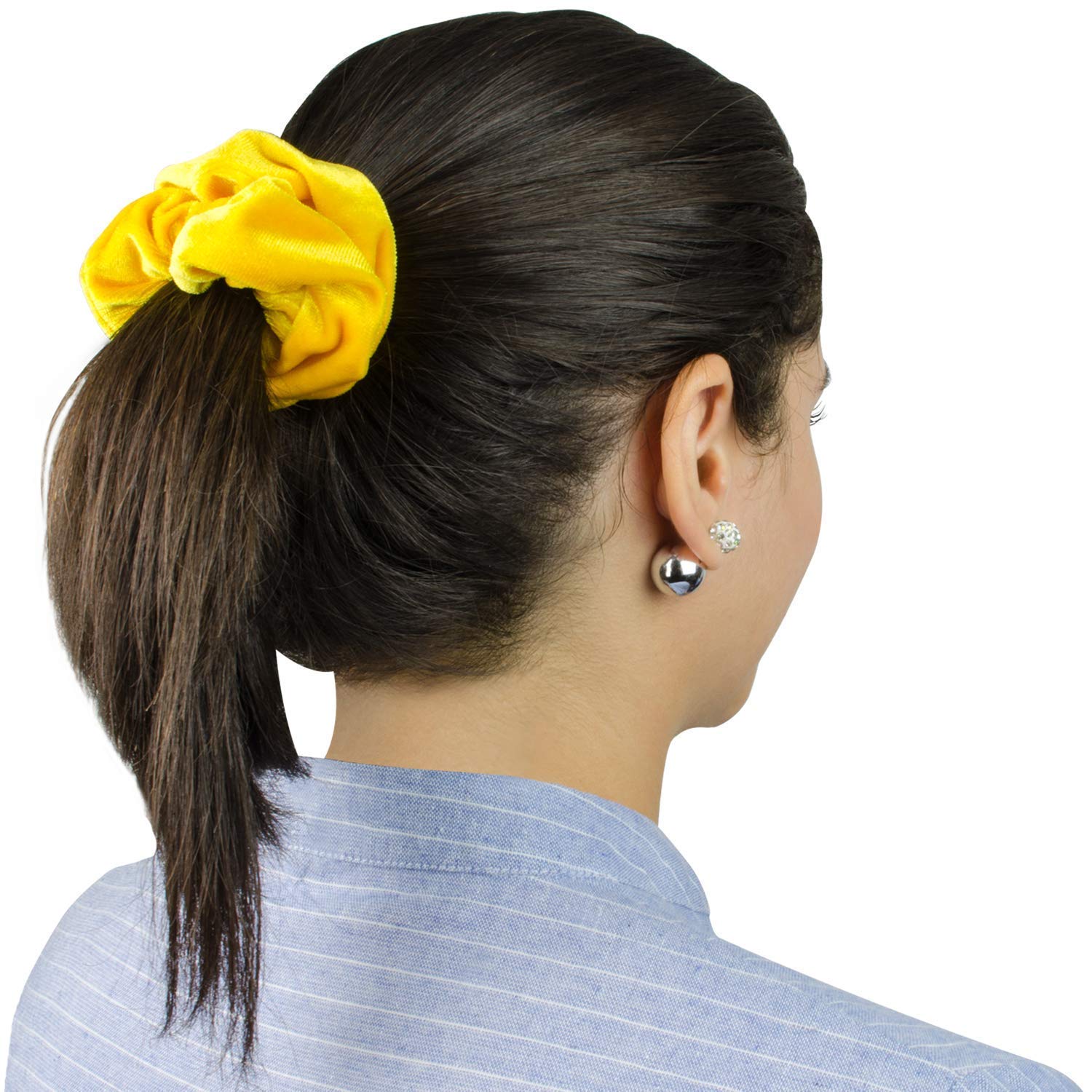 FAMEZA 12 Pack Velvet Hair Scrunchies - Soft Elastic Hair Bands for Women & Girls, Colorful Hair Ties & Hair Ropes (12 PCS) - Perfect for Work, School, Gym & Everyday Use