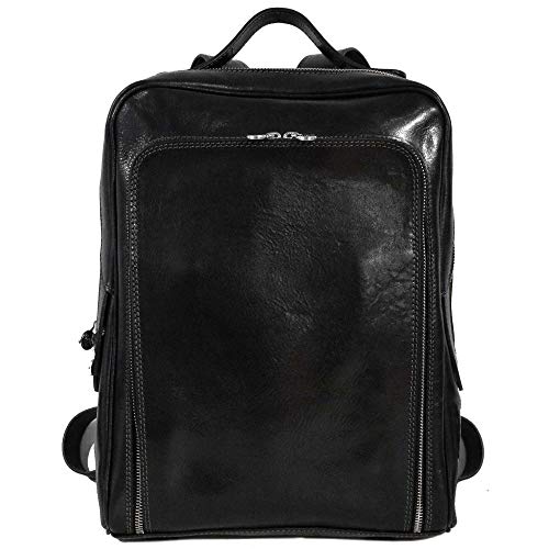 Premium Italian Leather Backpack for Men & Women - Floto Milano Genuine Leather Satchel & Knapsack - Perfect for Travel, Work & Daily Commute