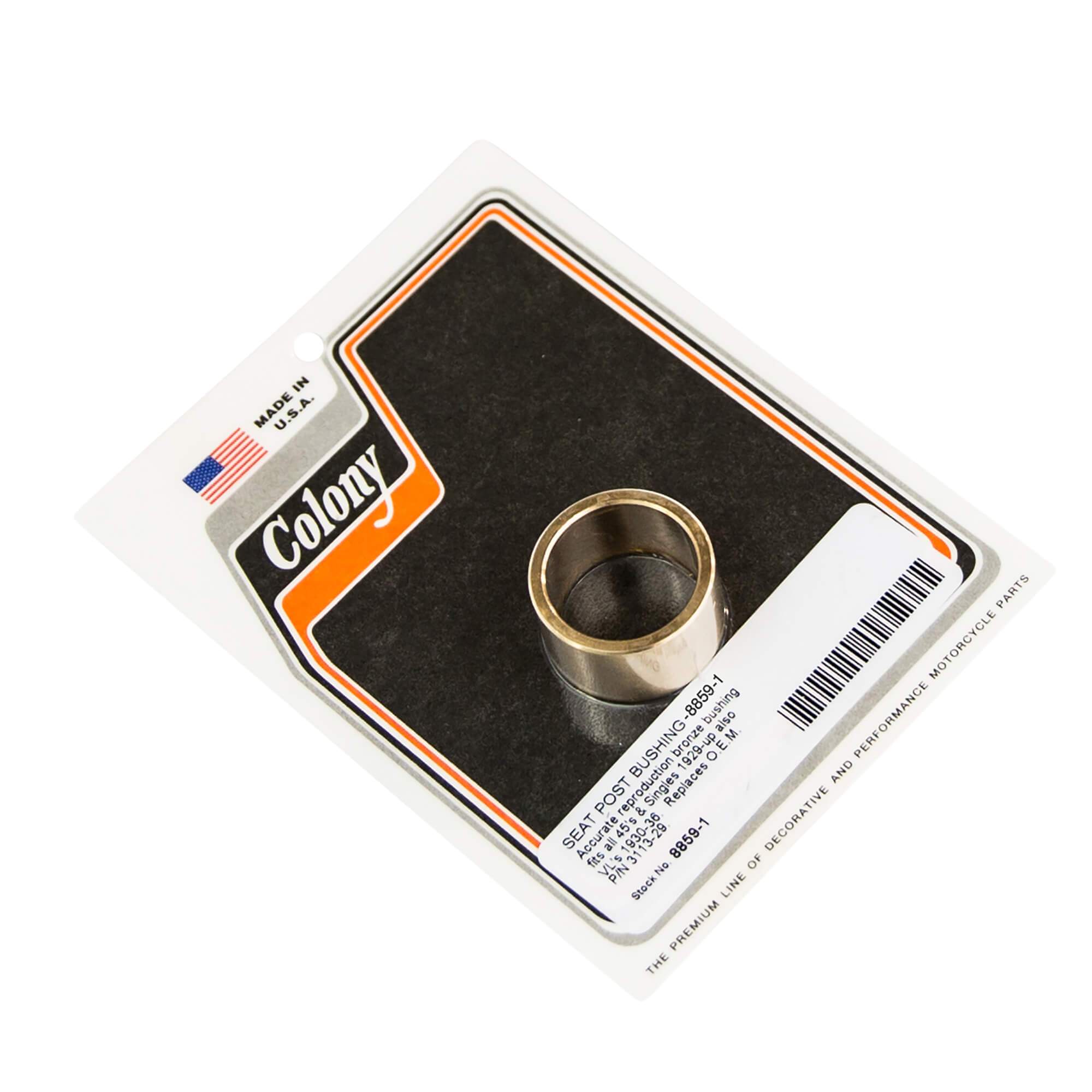 Original Harley Davidson 45 Singles Seat Post Bushing 1929-1936 VL OEM Replacement Part #8859 #3113-29 - Perfect for Motorcycle Restoration & Vintage Bike Maintenance