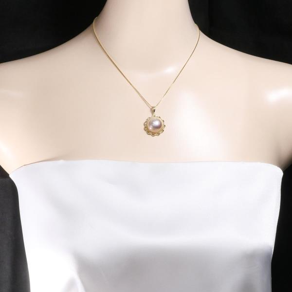 18K Yellow Gold Mabe Pearl Necklace - Elegant Pearl Jewelry for Women, Perfect for Weddings, Parties & Special Occasions