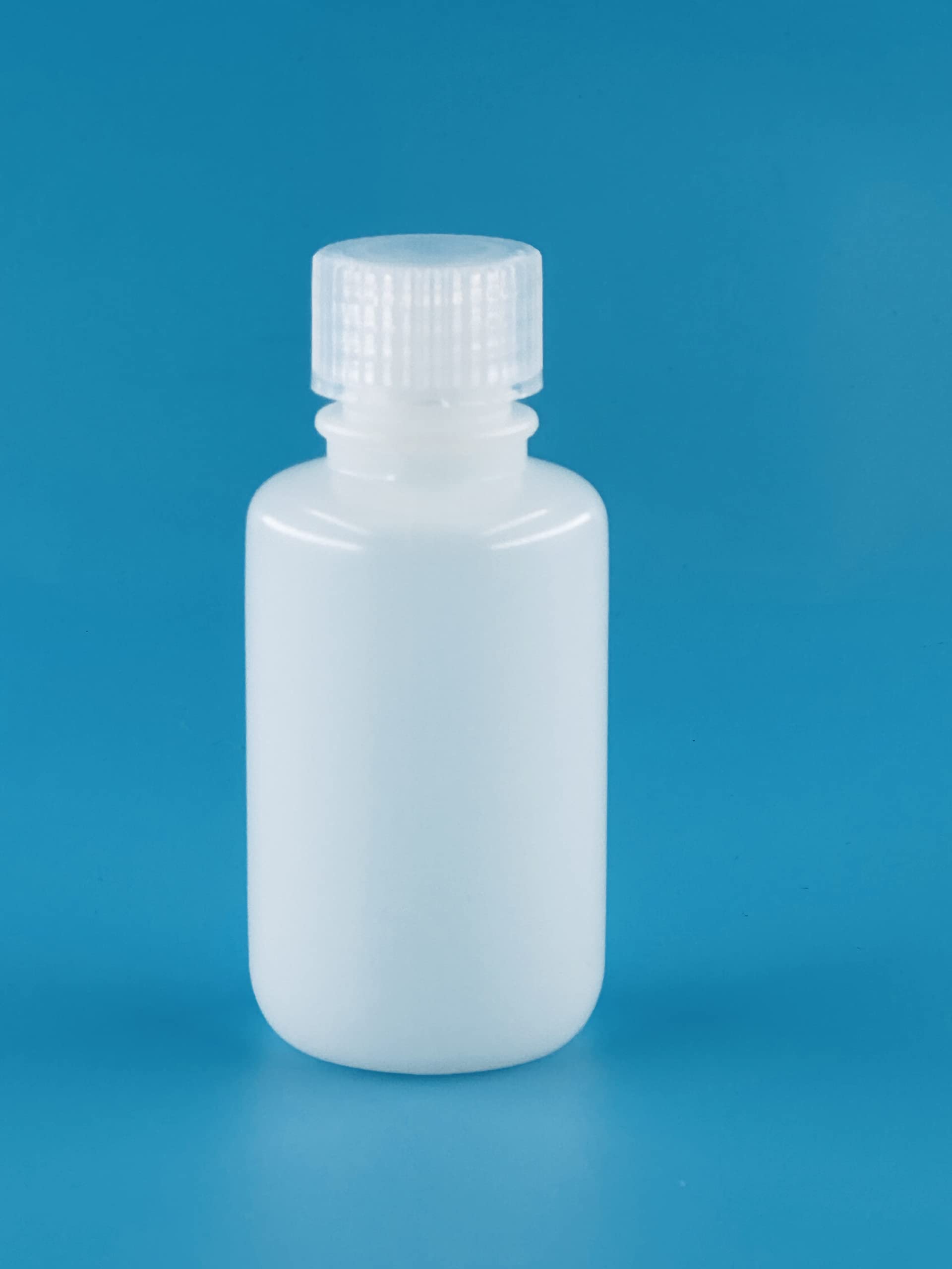 60ML 2OZ Narrow Mouth HDPE Plastic Reagent Bottles with PP Caps - Pack of 56 - Ideal for Lab Chemicals, Essential Oils & DIY Cosmetics Storage
