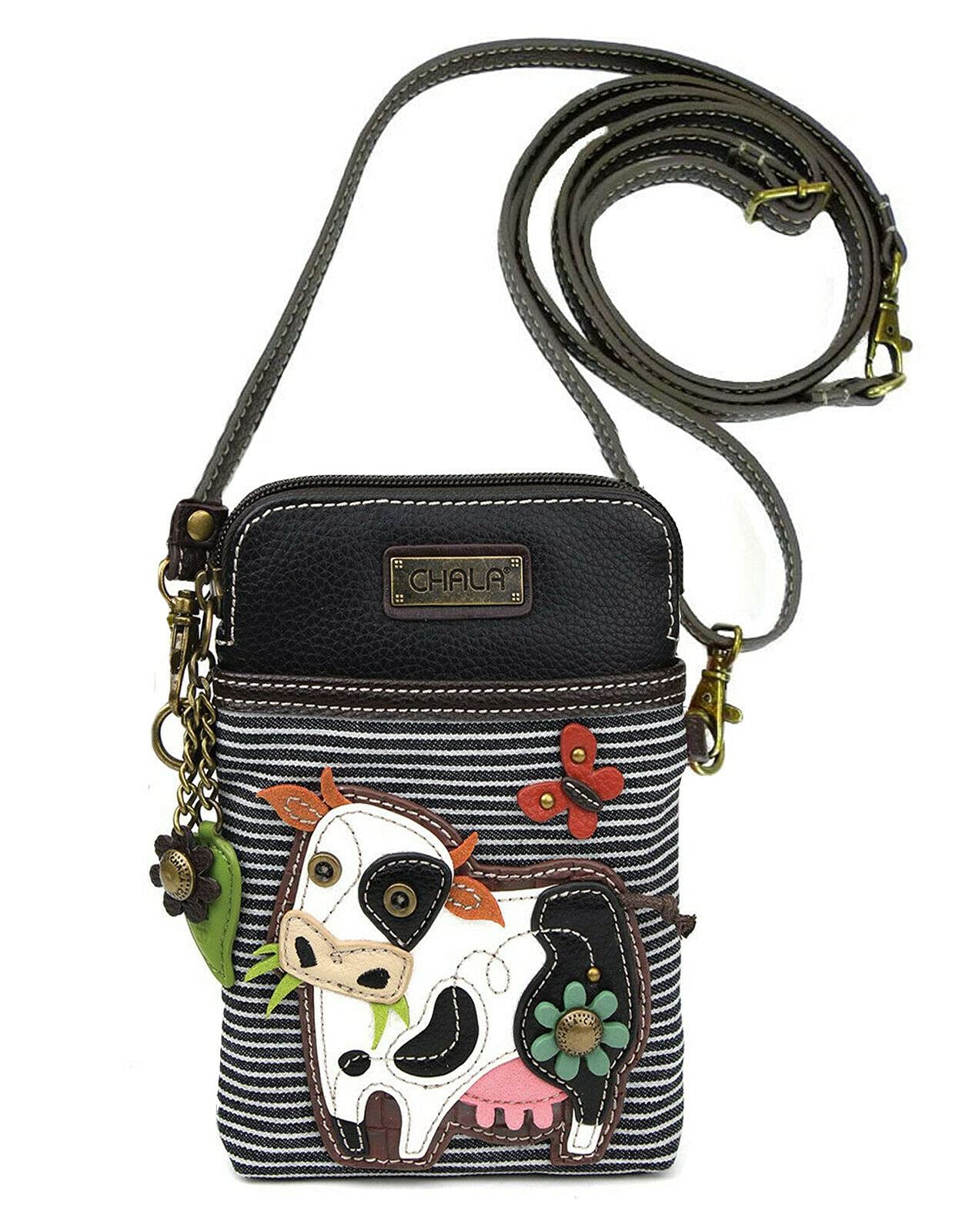 CHALA Women's Crossbody Phone Purse - PU Leather & Canvas Adjustable Strap Handbag for iPhone, Wallet & Essentials | Perfect for Travel, Shopping & Daily Use