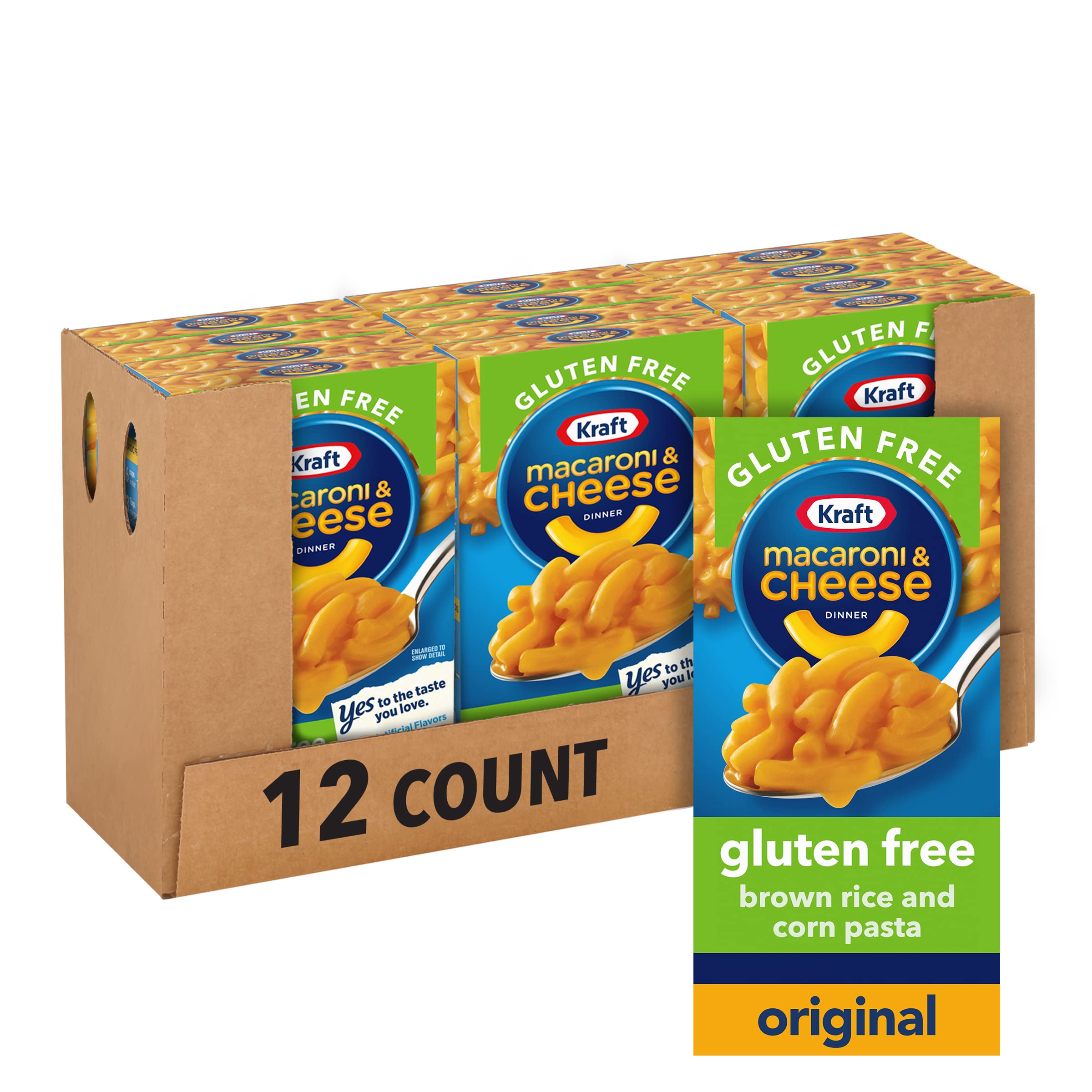 Gluten Free Original Macaroni & Cheese Dinner Box - Kraft Mac and Cheese (12 Pack, 6 oz Each) | Quick & Easy Meal for Kids, Family Dinners & Comfort Food Lovers