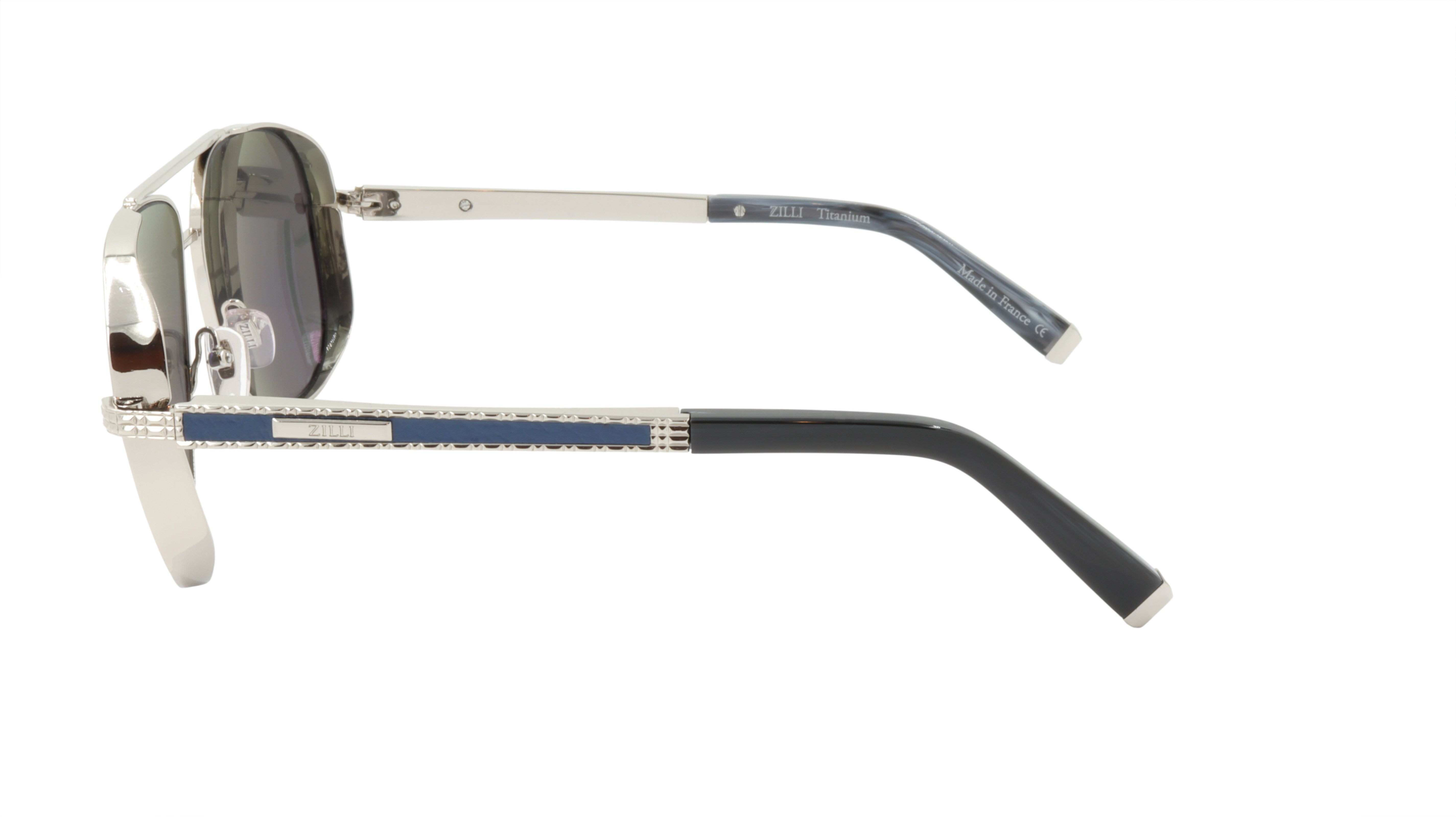 ZILLI Luxury Titanium Acetate Polarized Sunglasses - Handmade in France - Model ZI 65028 C06 - Perfect for Driving, Travel & Fashion