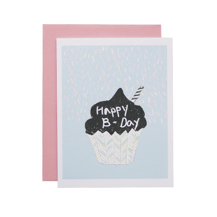 Blue Cupcake Birthday Card - Perfect for Celebrations, Parties & Greetings | Handmade & Unique Design
